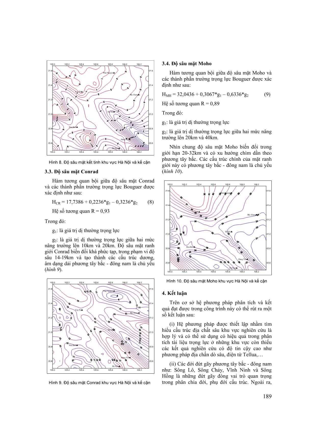 Cấu trúc địa chất sâu khu vực Hà Nội và lân cận trên cơ sở phân tích tài liệu trọng lực trang 5