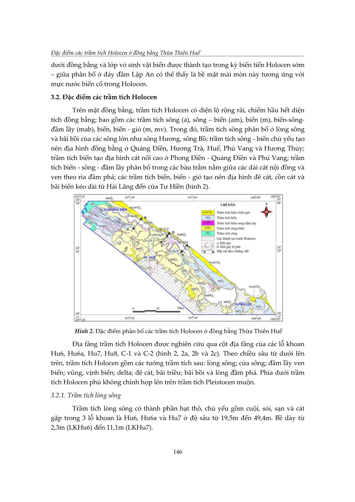 Đặc điểm các trầm tích Holocen ở đồng bằng Thừa Thiên Huế trang 6