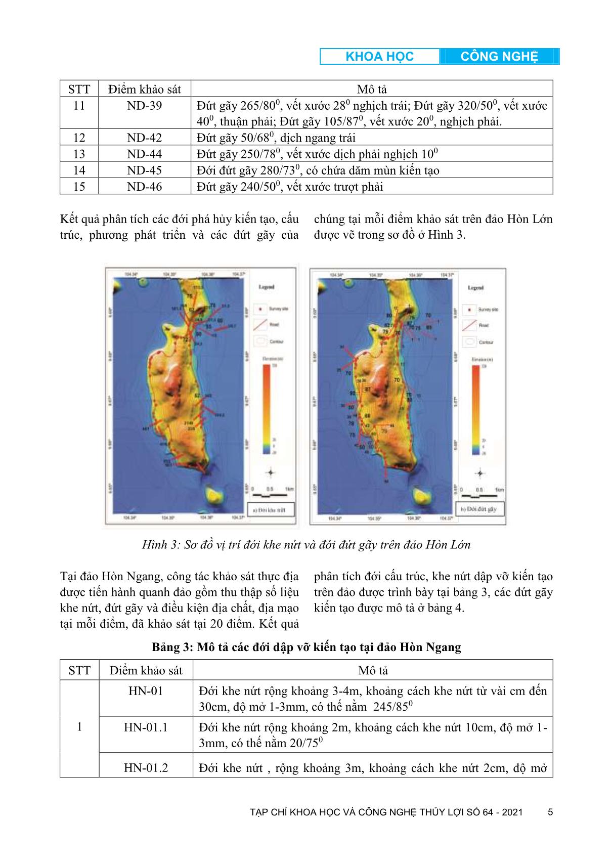 Đặc điểm cấu trúc địa chất và các đới phá hủy kiến tạo tại các đảo lớn thuộc quần đảo Nam Du, tỉnh Kiên Giang trang 5