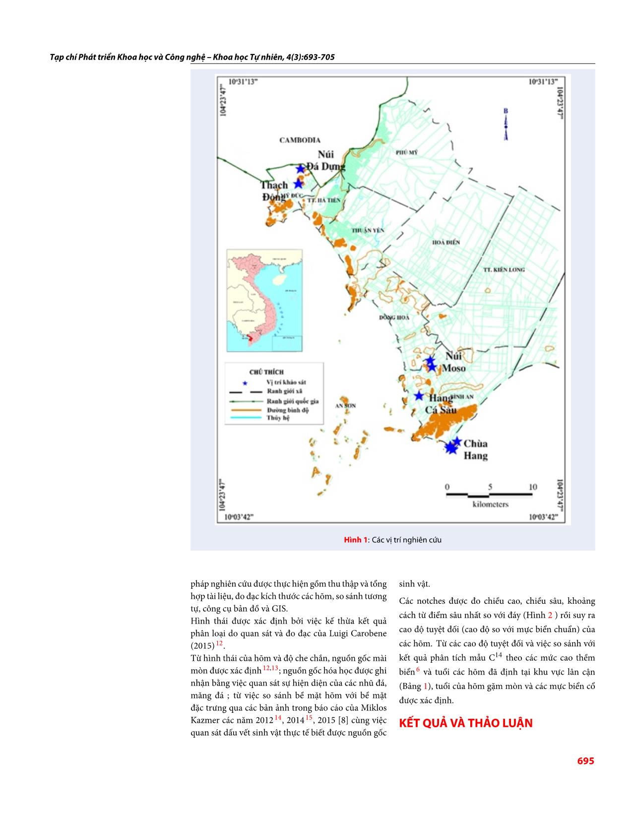 Đặc điểm địa mạo hõm gặm mòn (notch) khu vực Hà Tiên - Kiên Lương trang 3