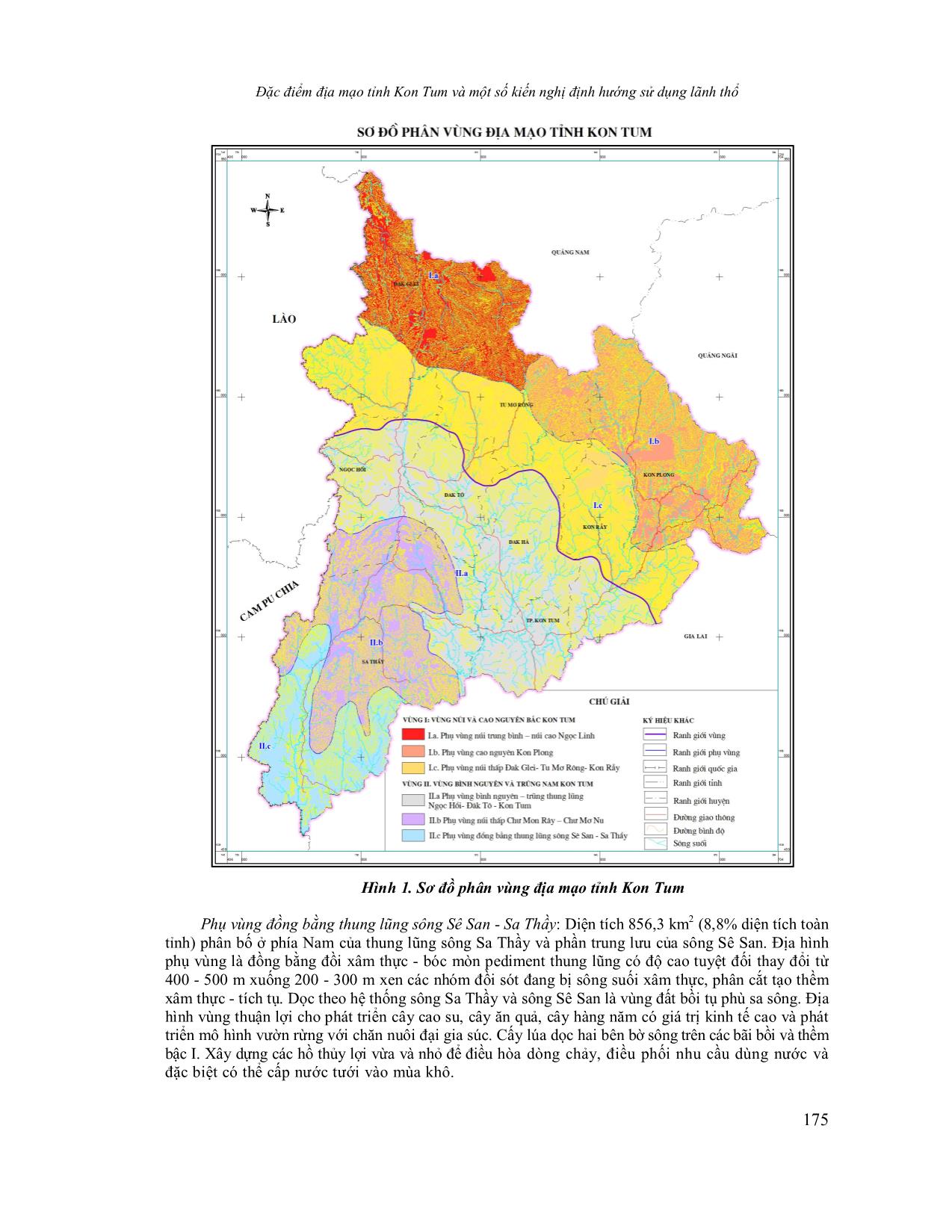 Đặc điểm địa mạo tỉnh Kon Tum và một số kiến nghị định hướng sử dụng lãnh thổ trang 8