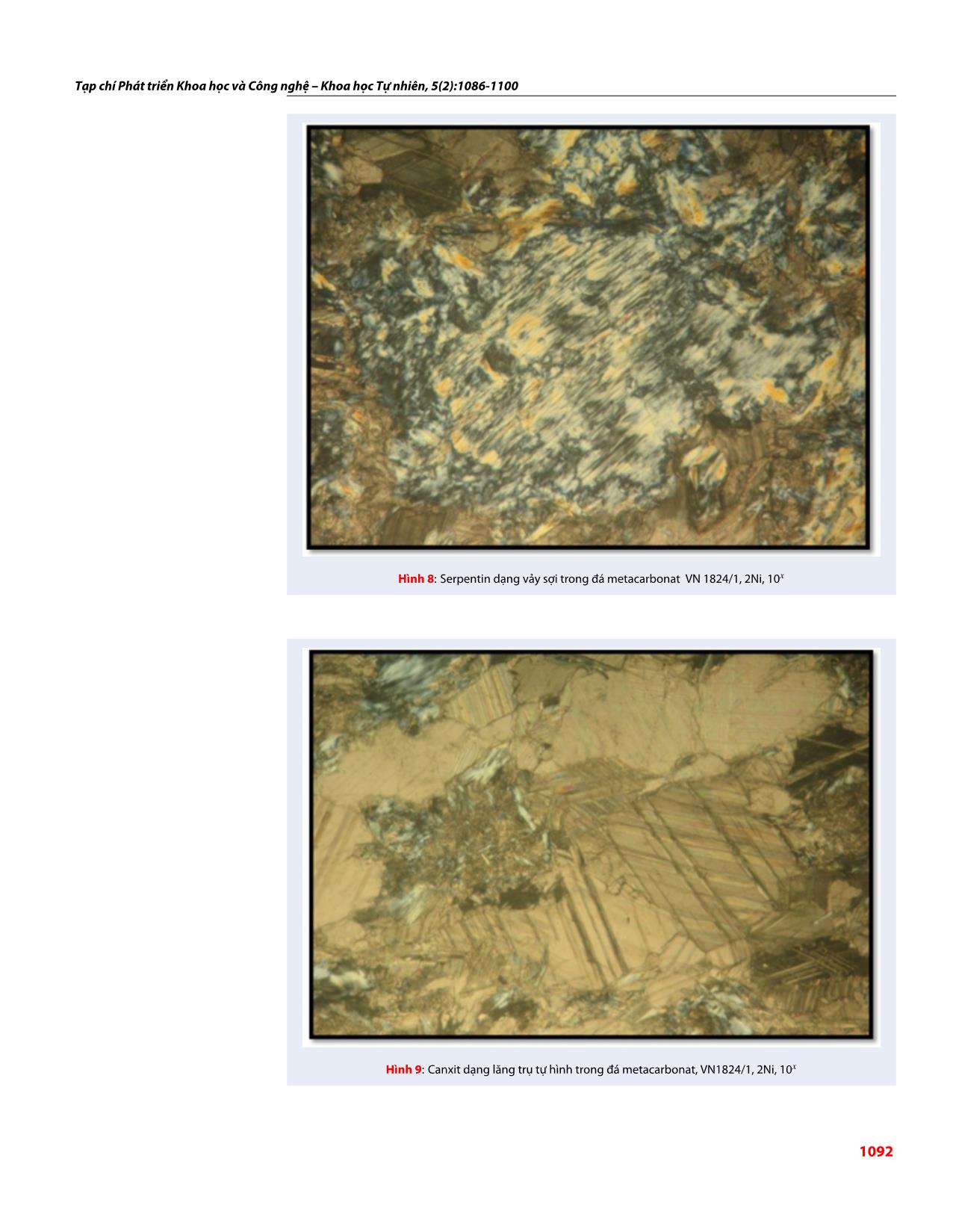 Đặc điểm thành phần khoáng vật trong đá metacarbonat khu vực Sa Thầy, Kon Tum và khả năng ứng dụng của metacarbonat trong đá mỹ nghệ trang 7