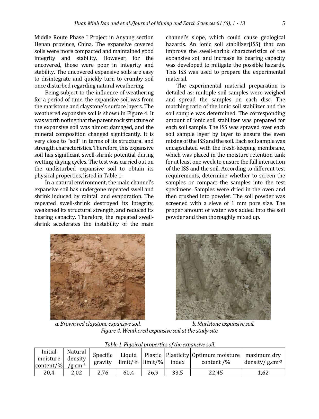 Effect of wetting-Drying cycles on surface cracking and swell-shrink behavior of expansive soil modified with ionic soil stabilizer trang 5