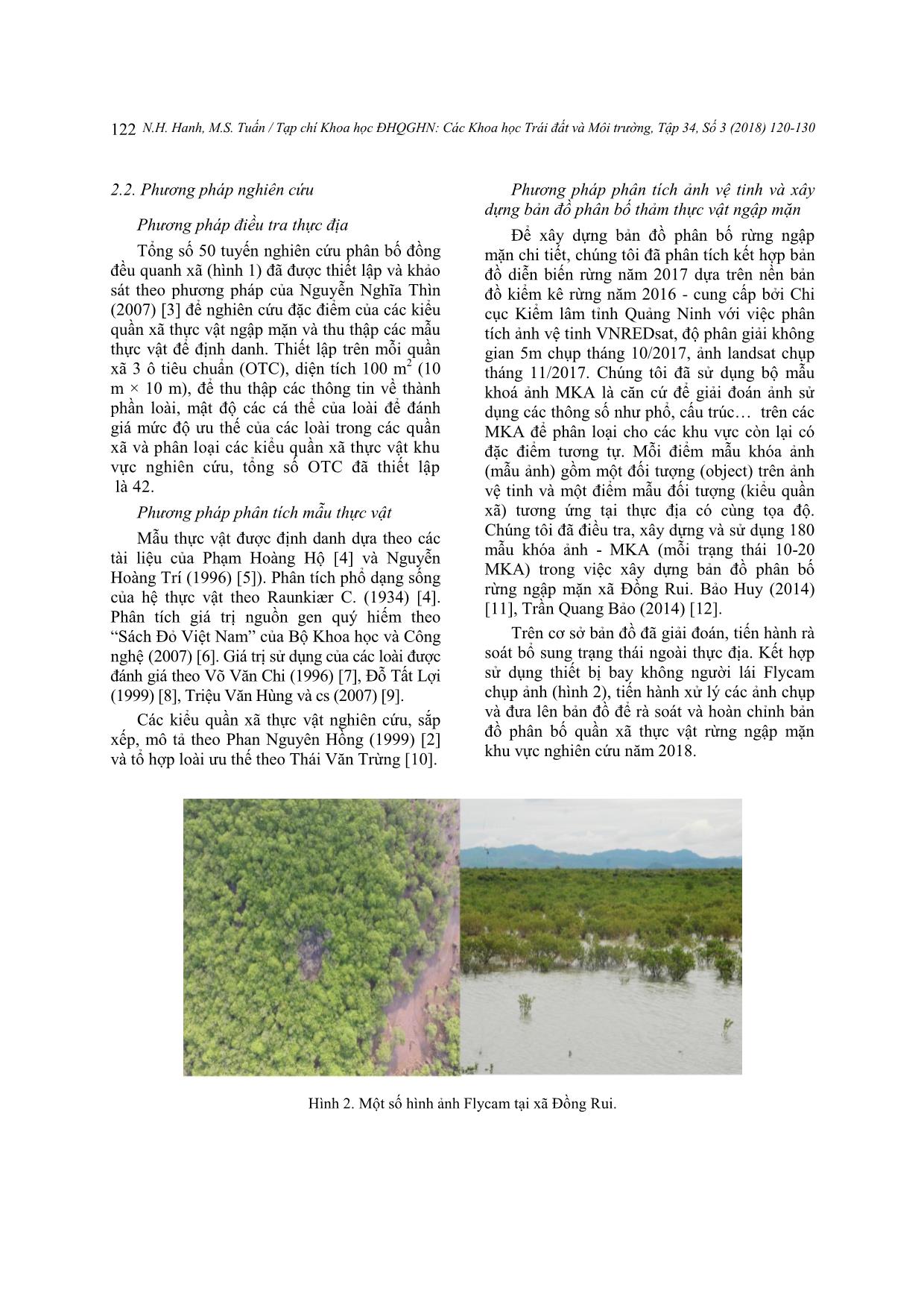 Hiện trạng thảm thực vật ngập mặn xã Đồng Rui, huyện Tiên Yên, tỉnh Quảng Ninh trang 3