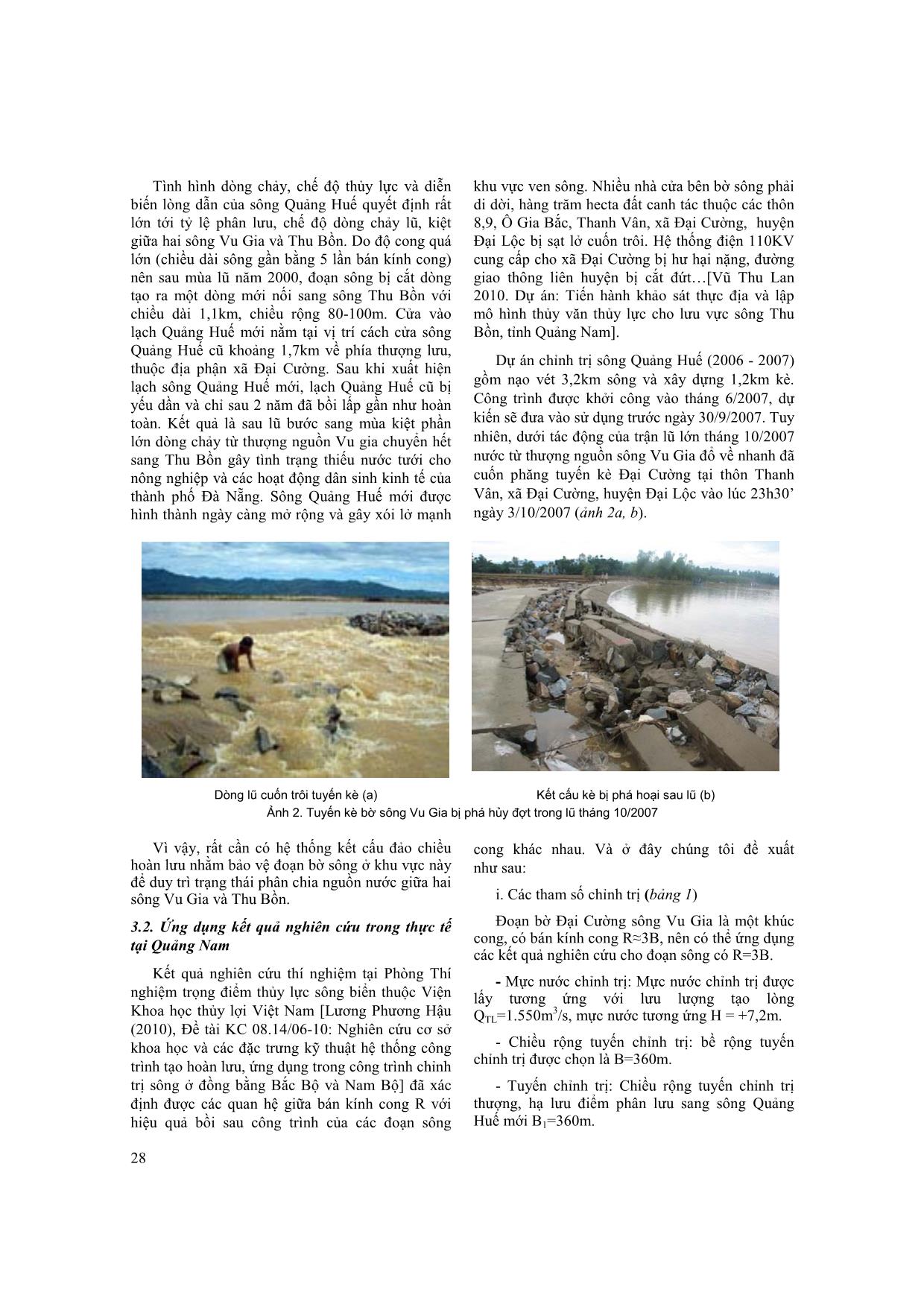 Hiệu quả ứng dụng kết cấu đảo chiều hoàn lưu chống sạt lở bờ sông vu gia khu vực xã Đại Cường, tỉnh Quảng Nam trang 4