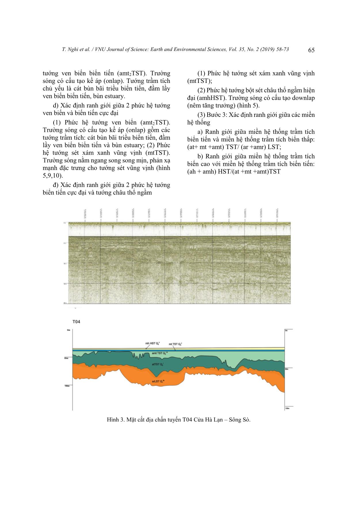Method of Interpreting the High Resolution Seismic Profiles: Principle and Application in Coastal Shallow Water Area of Red River Delta trang 8
