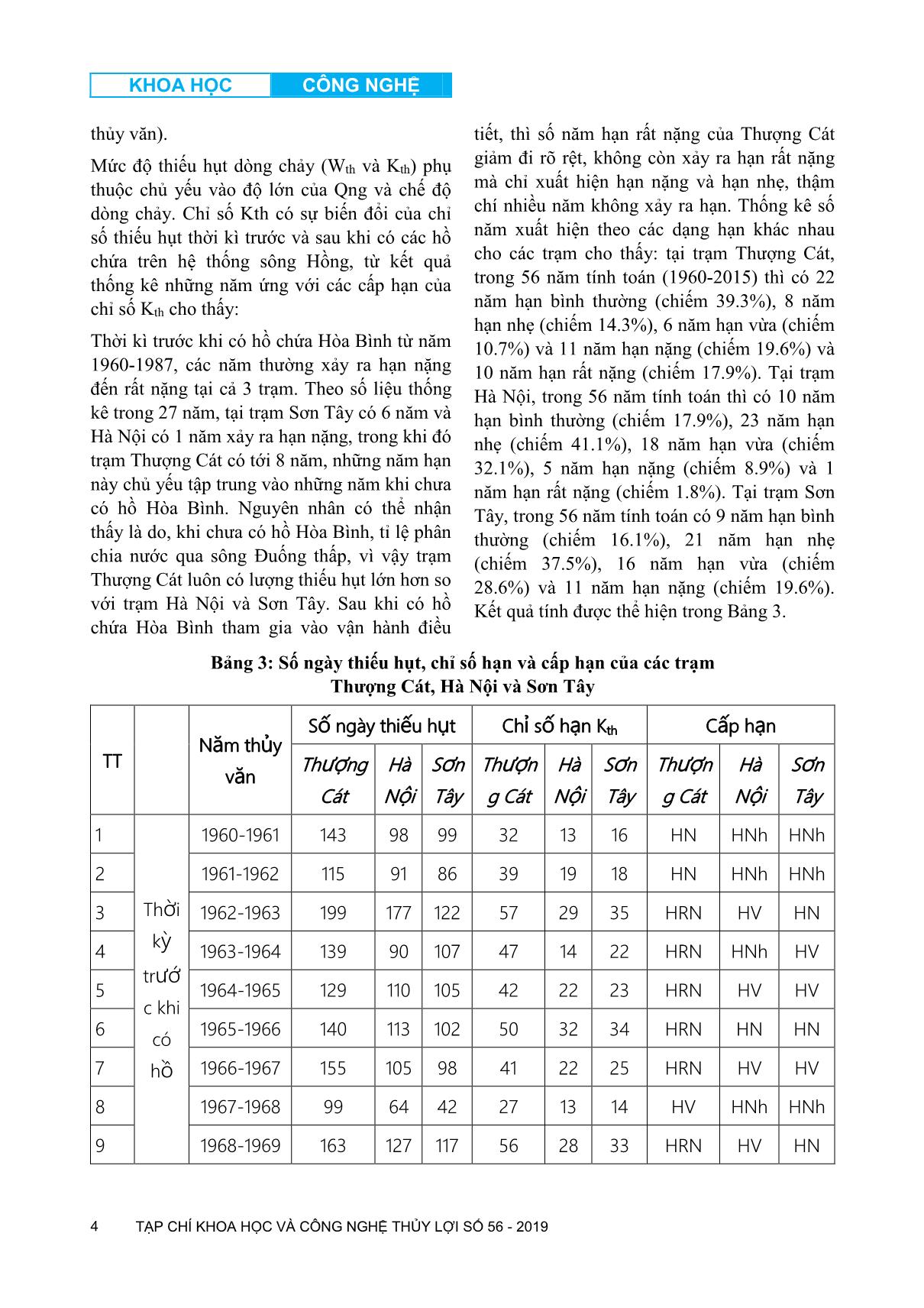 Đánh giá diễn biến hạn hán và phân cấp độ yếu tố tác động đến hạn thủy văn ở vùng đồng bằng sông Hồng - Thái bình trang 4
