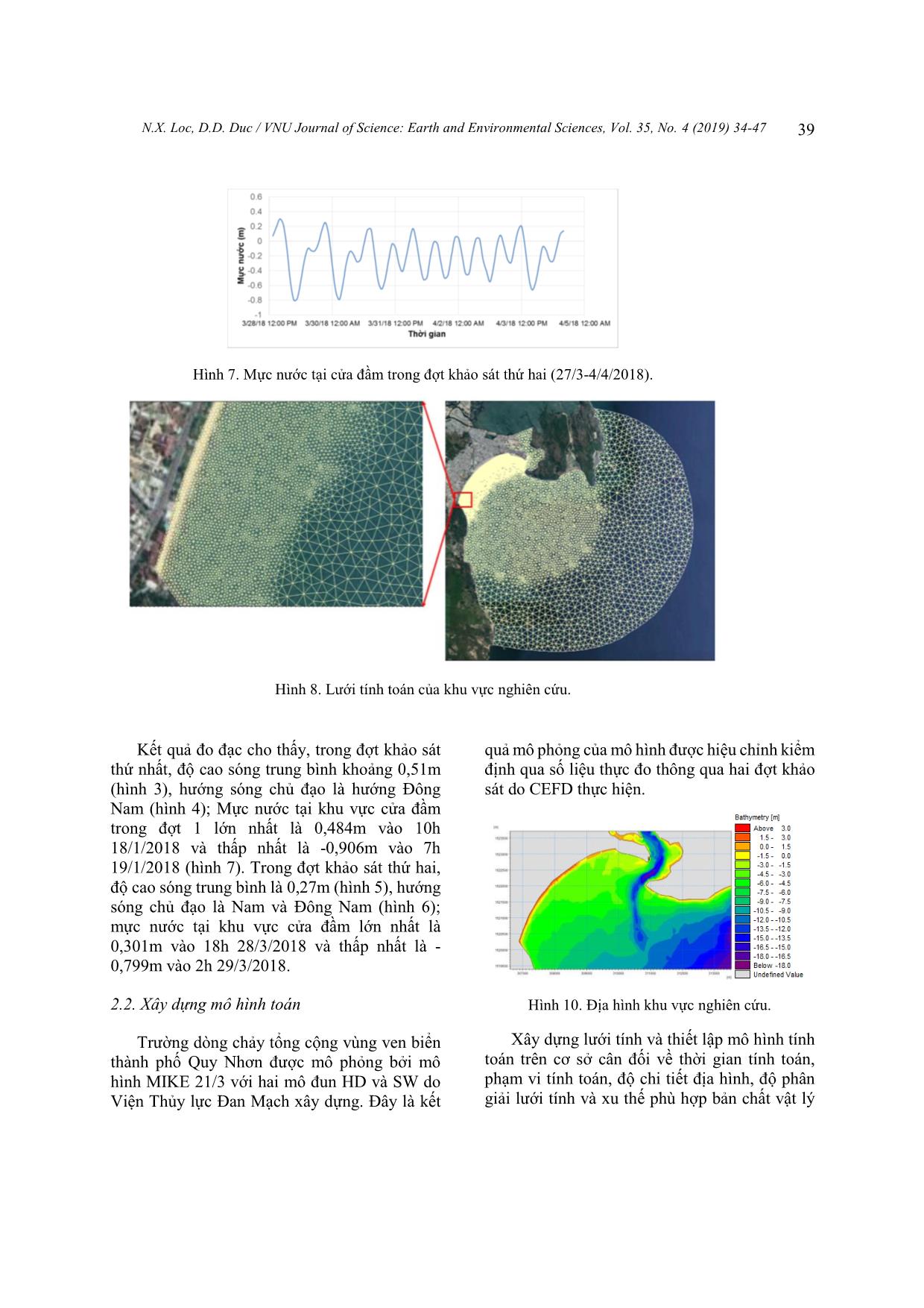 Đánh giá khả năng xuất hiện dòng tách bờ tại khu vực bãi biển Quy Nhơn, Bình Định trang 6