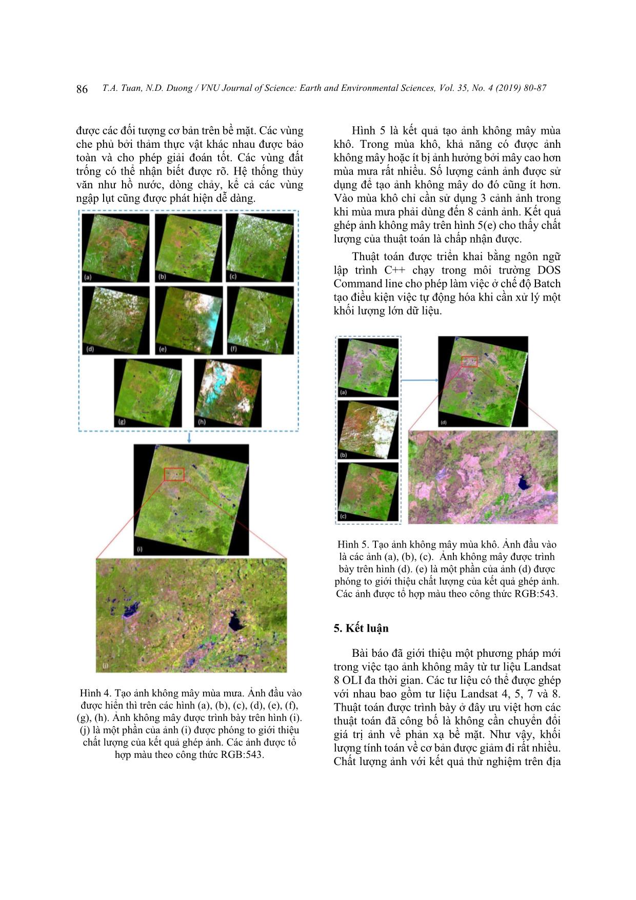 Tạo ảnh không mây phục vụ phân loại lớp phủ với tư liệu Landsat đa thời gian-Nghiên cứu thử nghiệm tại tỉnh Đắk Lắk trang 7