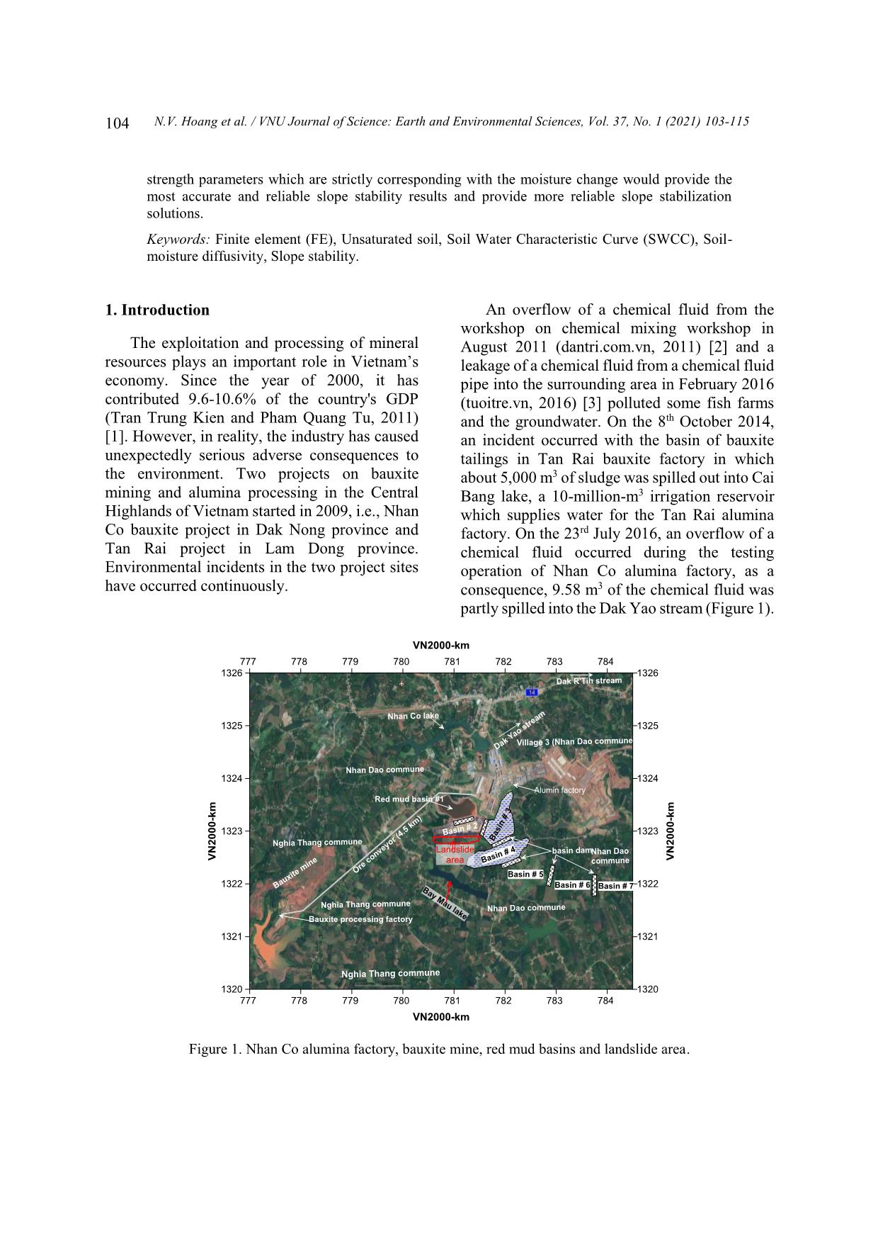 Moisture Transfer Finite Element Modeling with Soil-Water Characteristic Curve-Based Parameters and its Application to Nhan Co Red Mud Basin Slope trang 2