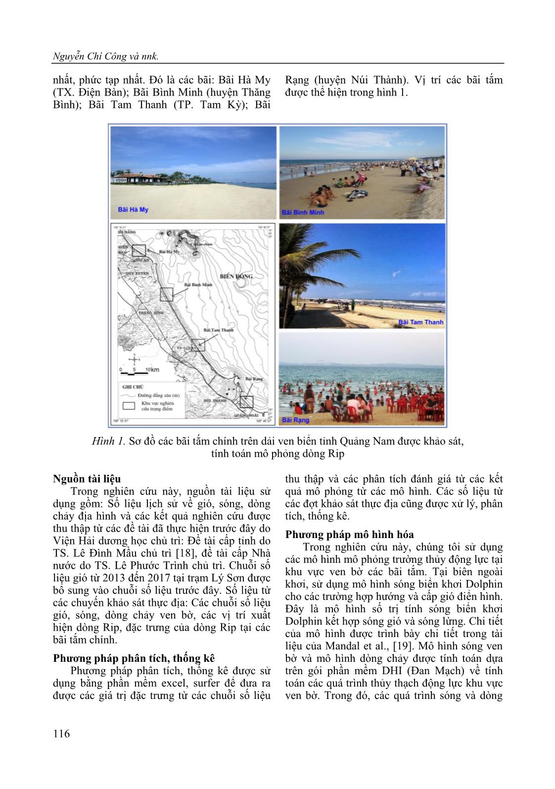 Mô phỏng dòng Rip (Rip current) tại một số bãi tắm ven biển tỉnh Quảng Nam trang 4