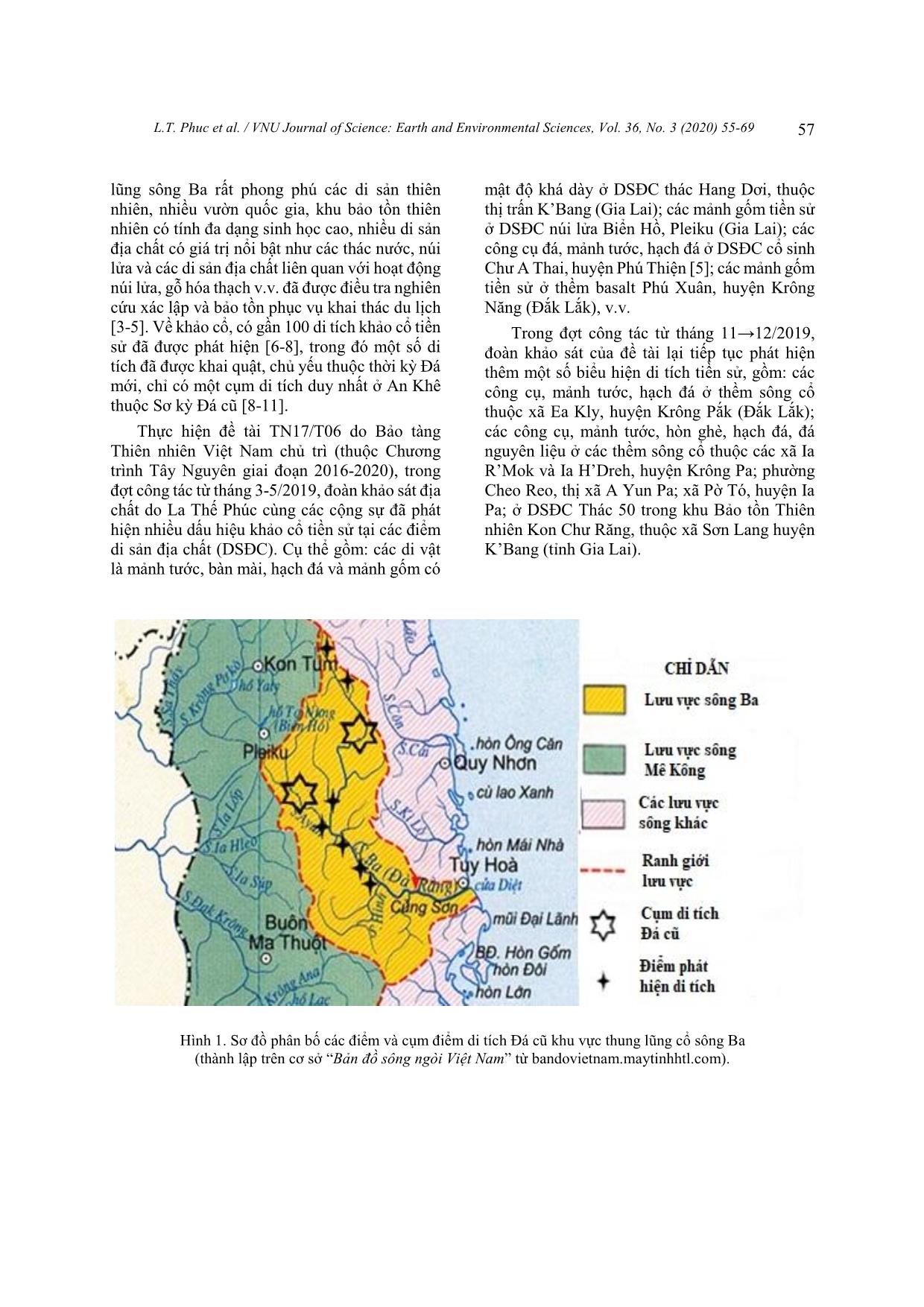 Một số phát hiện mới về di tích khảo cổ trong các thành tạo và di sản địa chất dọc thung lũng cổ sông Ba trang 3