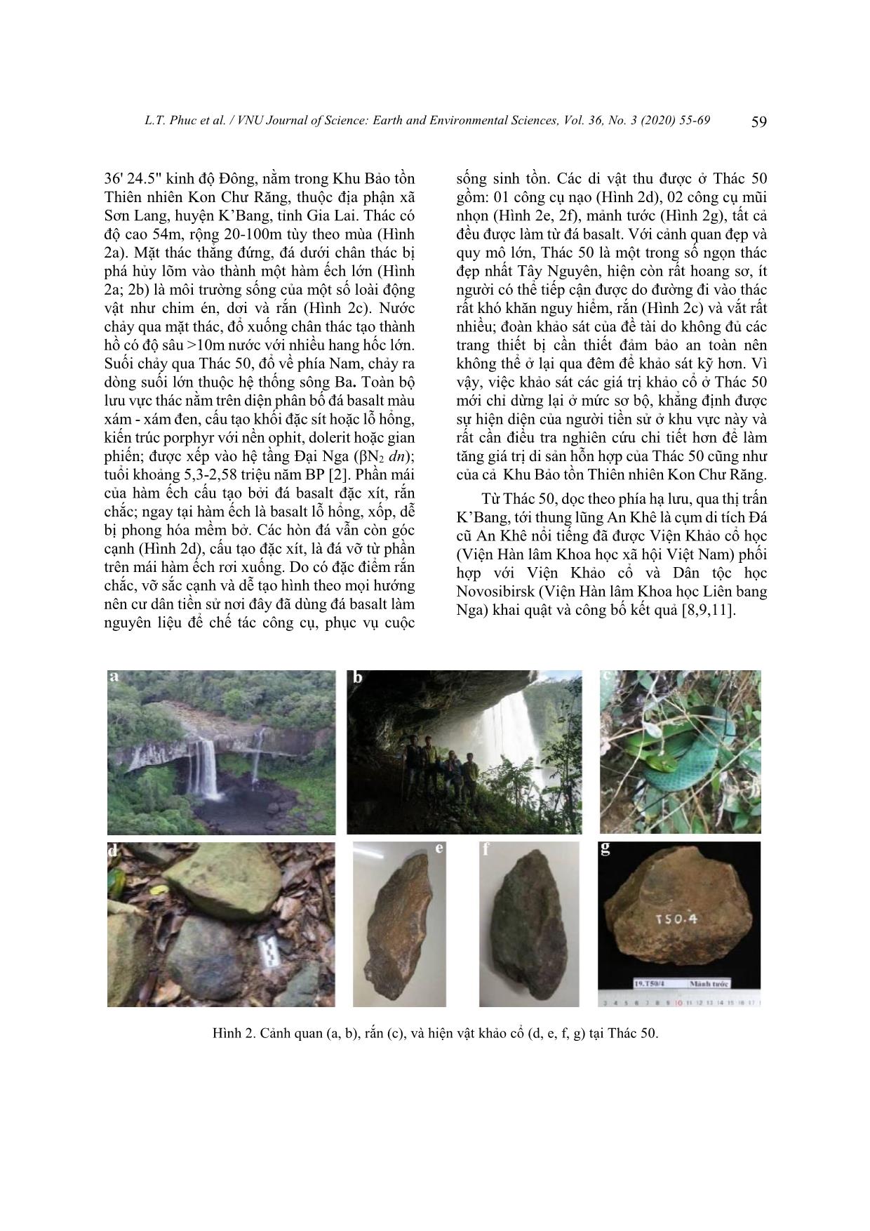 Một số phát hiện mới về di tích khảo cổ trong các thành tạo và di sản địa chất dọc thung lũng cổ sông Ba trang 5