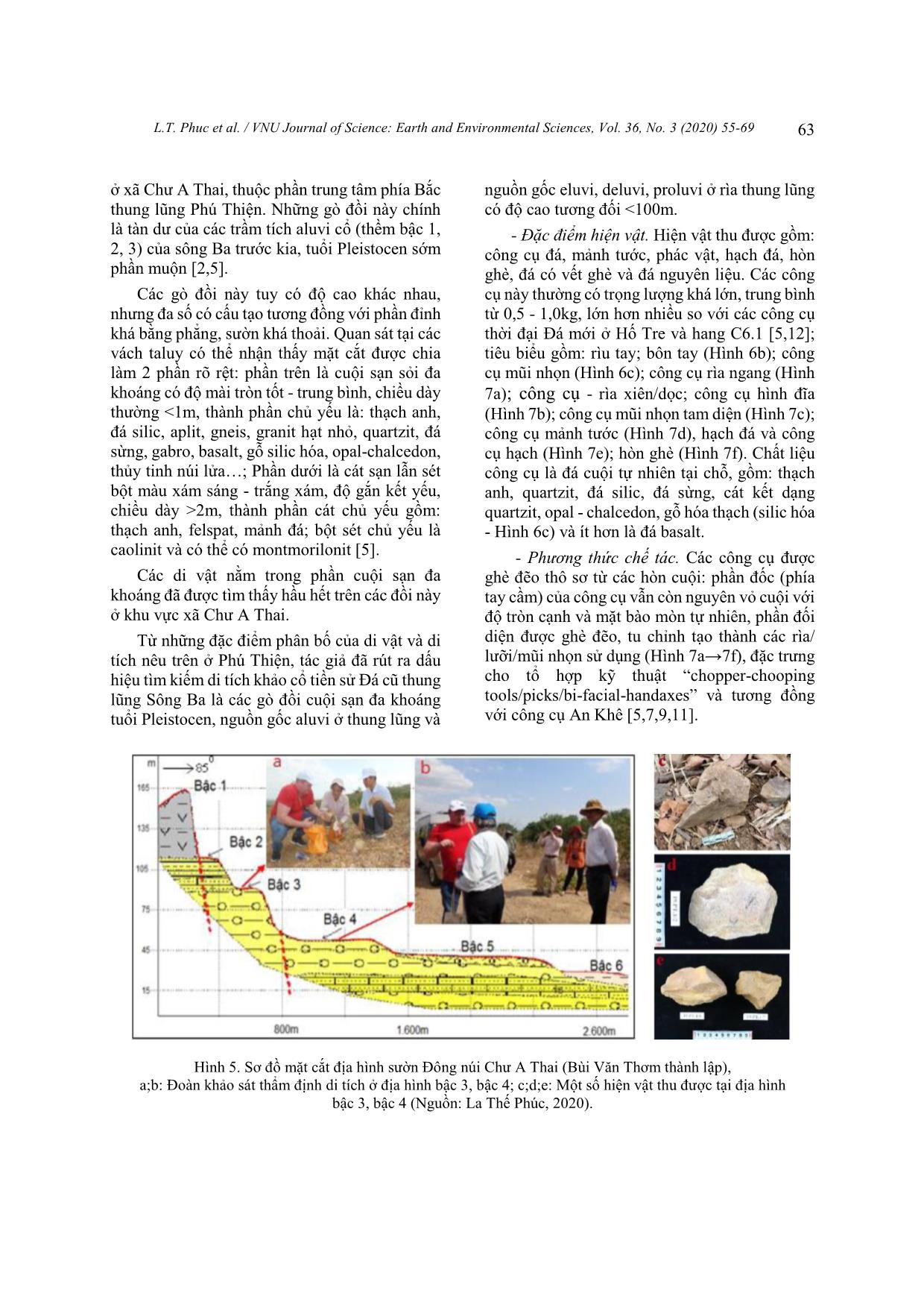 Một số phát hiện mới về di tích khảo cổ trong các thành tạo và di sản địa chất dọc thung lũng cổ sông Ba trang 9