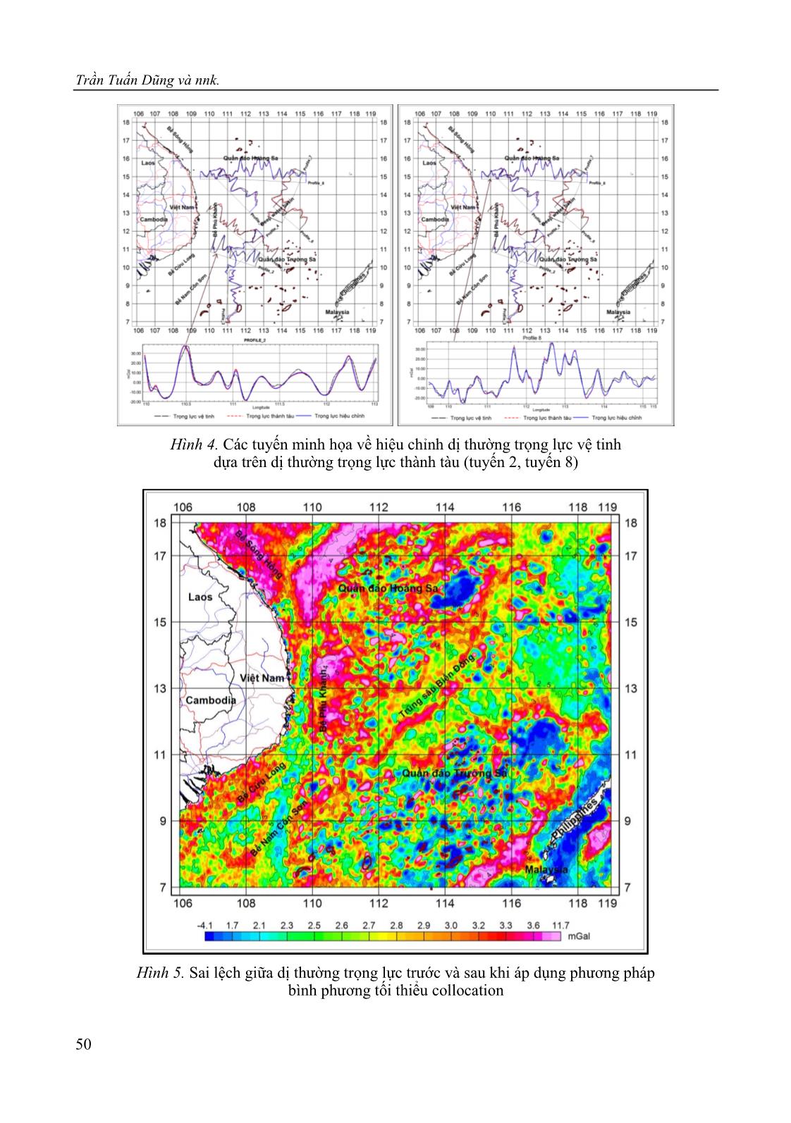Nâng cao độ chính xác nguồn số liệu trọng lực trên khu vực trũng sâu Biển Đông và lân cận bằng phép tích hợp số liệu vệ tinh và số liệu đo trực tiếp trang 8