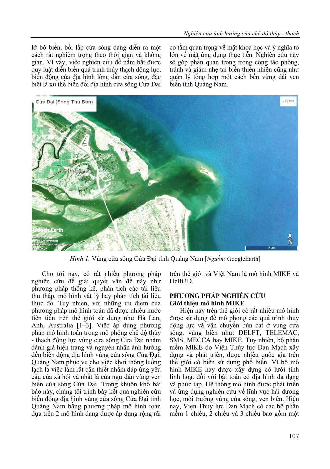 Nghiên cứu ảnh hưởng của chế độ thủy - Thạch động lực đến biến động địa hình vùng cửa sông Cửa Đại, tỉnh Quảng Nam trang 3