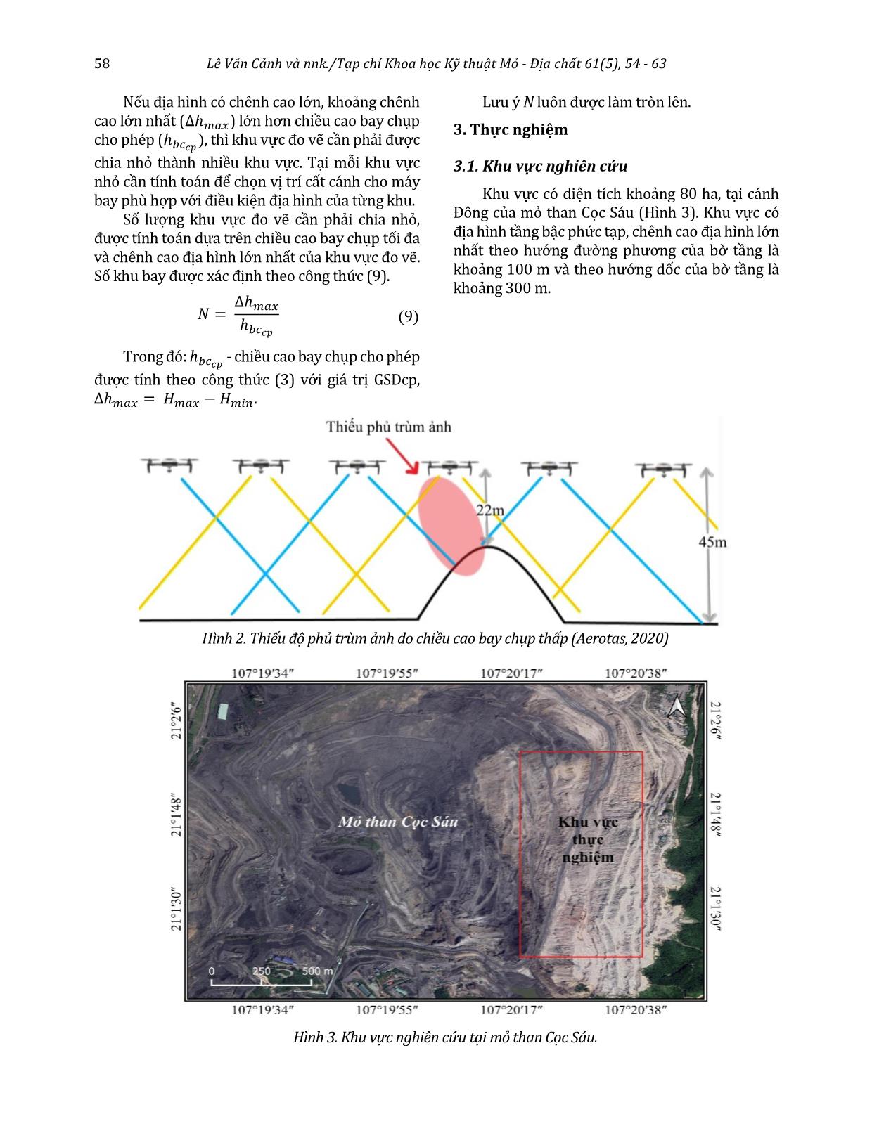 Nghiên cứu lựa chọn vị trí cất cánh cho thiết bị bay không người lái tích hợp GNSS động phục vụ đo vẽ thành lập bản đồ địa hình tỷ lệ lớn cho các mỏ lộ thiên trang 5