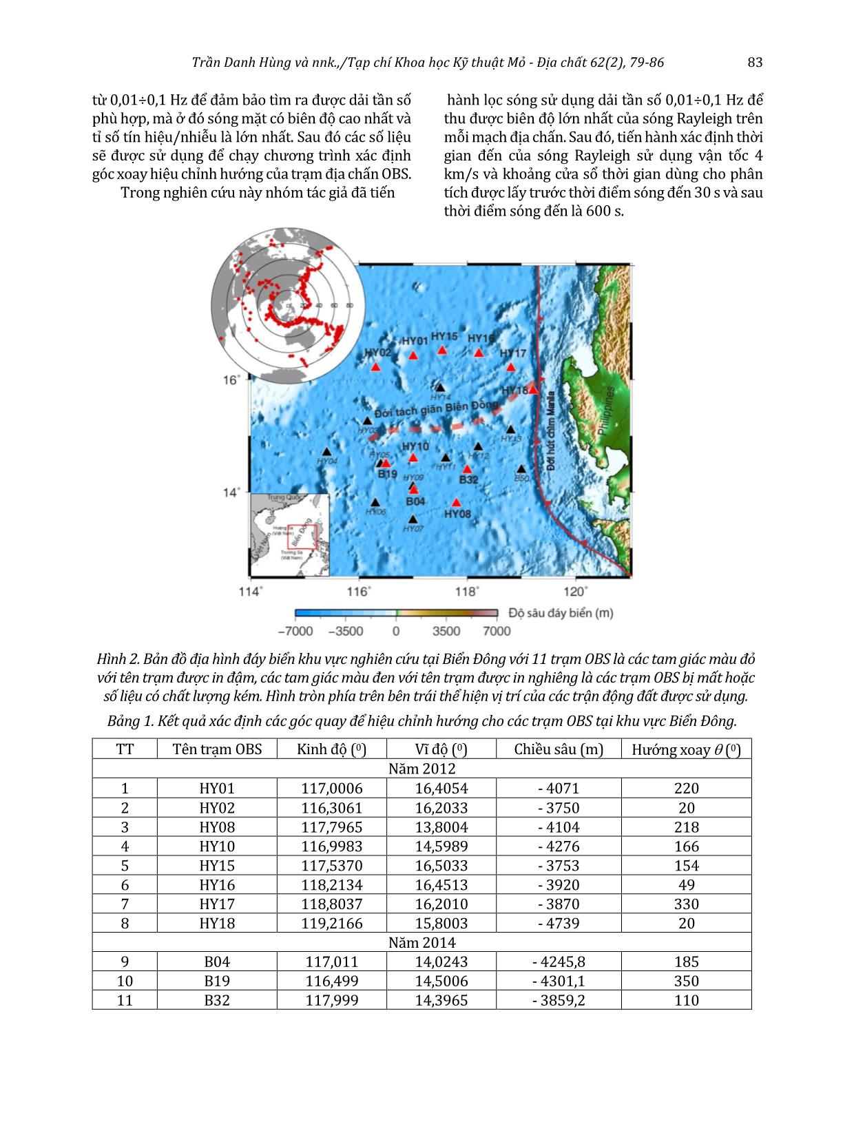 Nghiên cứu sử dụng sóng địa chấn trong định hướng cho các trạm địa chấn dưới đáy biển trang 5