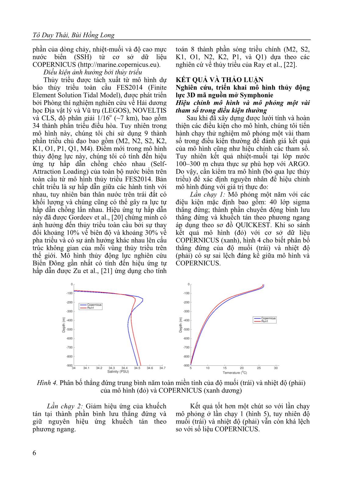 Nghiên cứu, ứng dụng mô hình Symphonie tính toán các quá trình thủy động lực trên Biển Đông trang 6