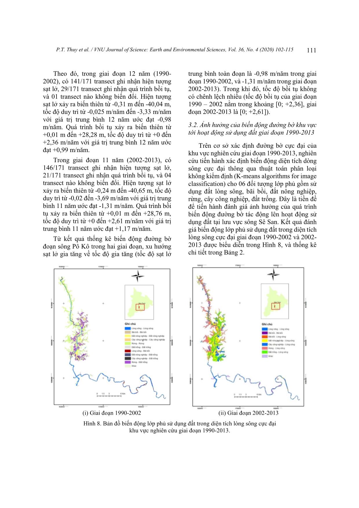Nghiên cứu xác định biến động đường bờ thượng lưu sông Sê San, tỉnh Kontum trên cơ sở phân tích dữ liệu viễn thám đa thời gian trang 10