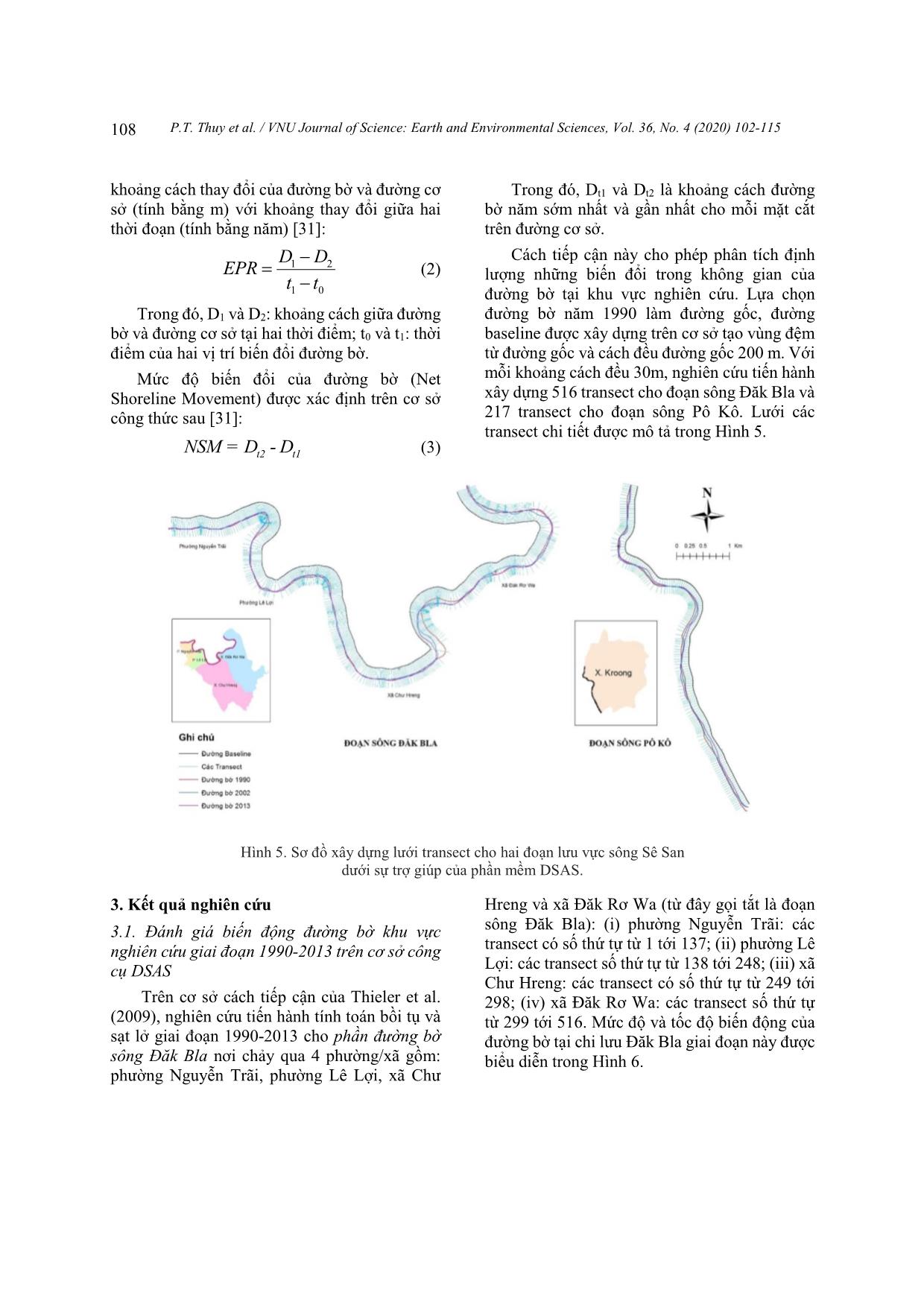 Nghiên cứu xác định biến động đường bờ thượng lưu sông Sê San, tỉnh Kontum trên cơ sở phân tích dữ liệu viễn thám đa thời gian trang 7