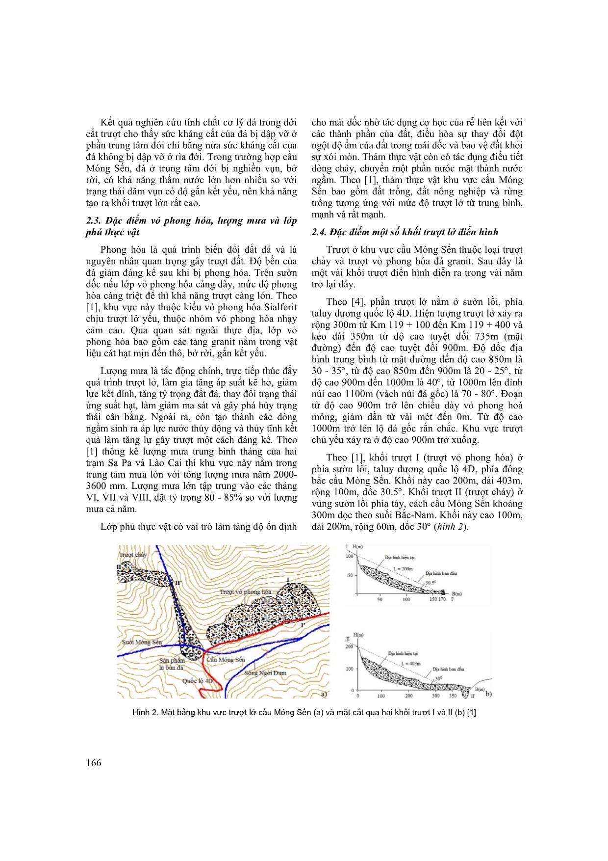 Nghiên cứu xác định nguyên nhân trượt lở khu vực cầu Móng Sến, tỉnh Lào Cai trang 3