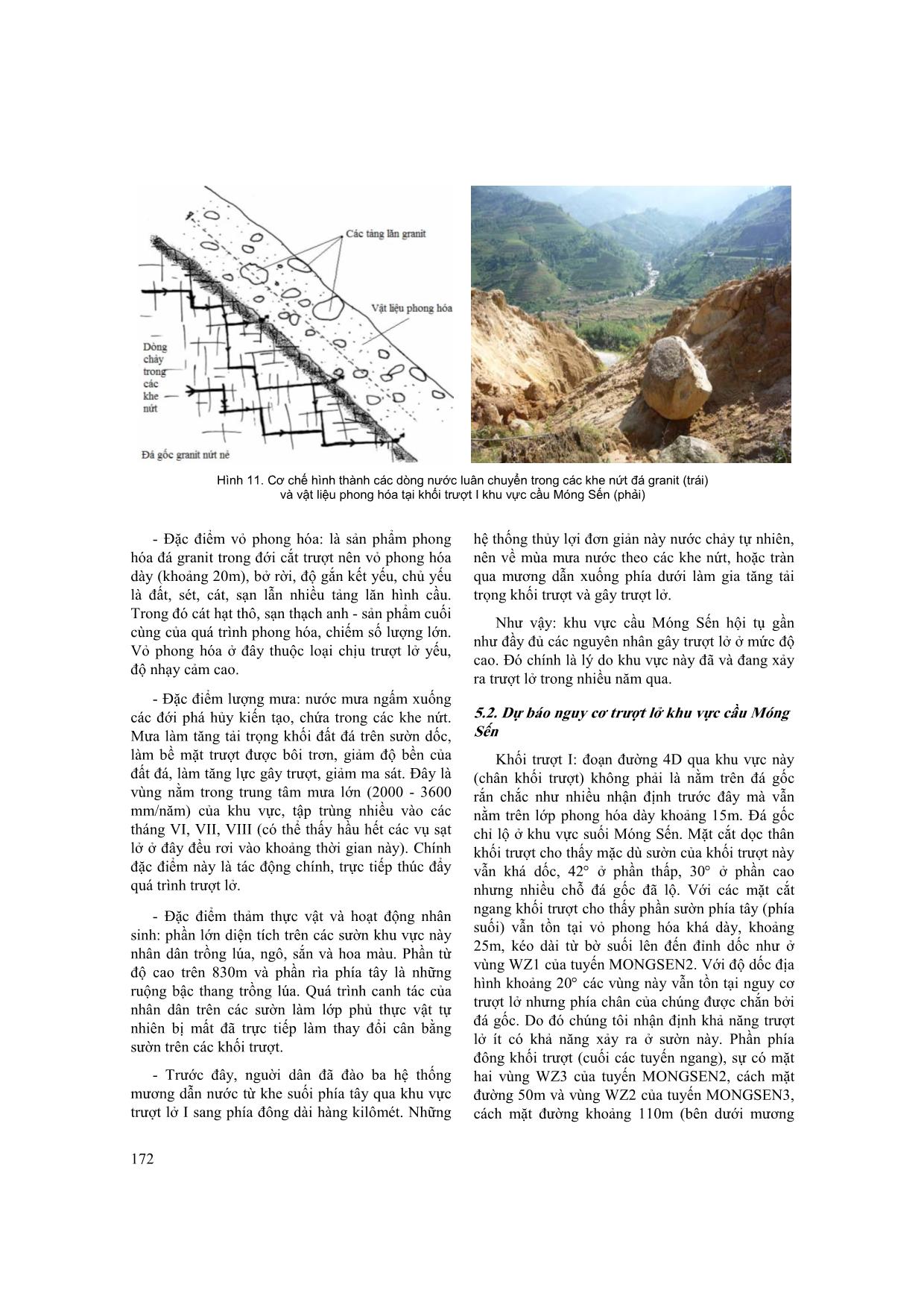 Nghiên cứu xác định nguyên nhân trượt lở khu vực cầu Móng Sến, tỉnh Lào Cai trang 9