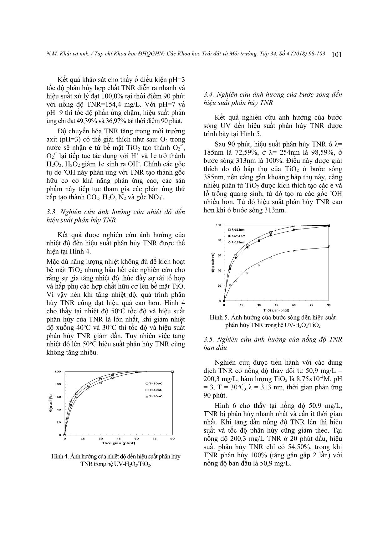 Nghiên cứu xử lý axit styphnic trong nước bằng hệ UV-H₂O₂/Nano TiO₂ trang 4