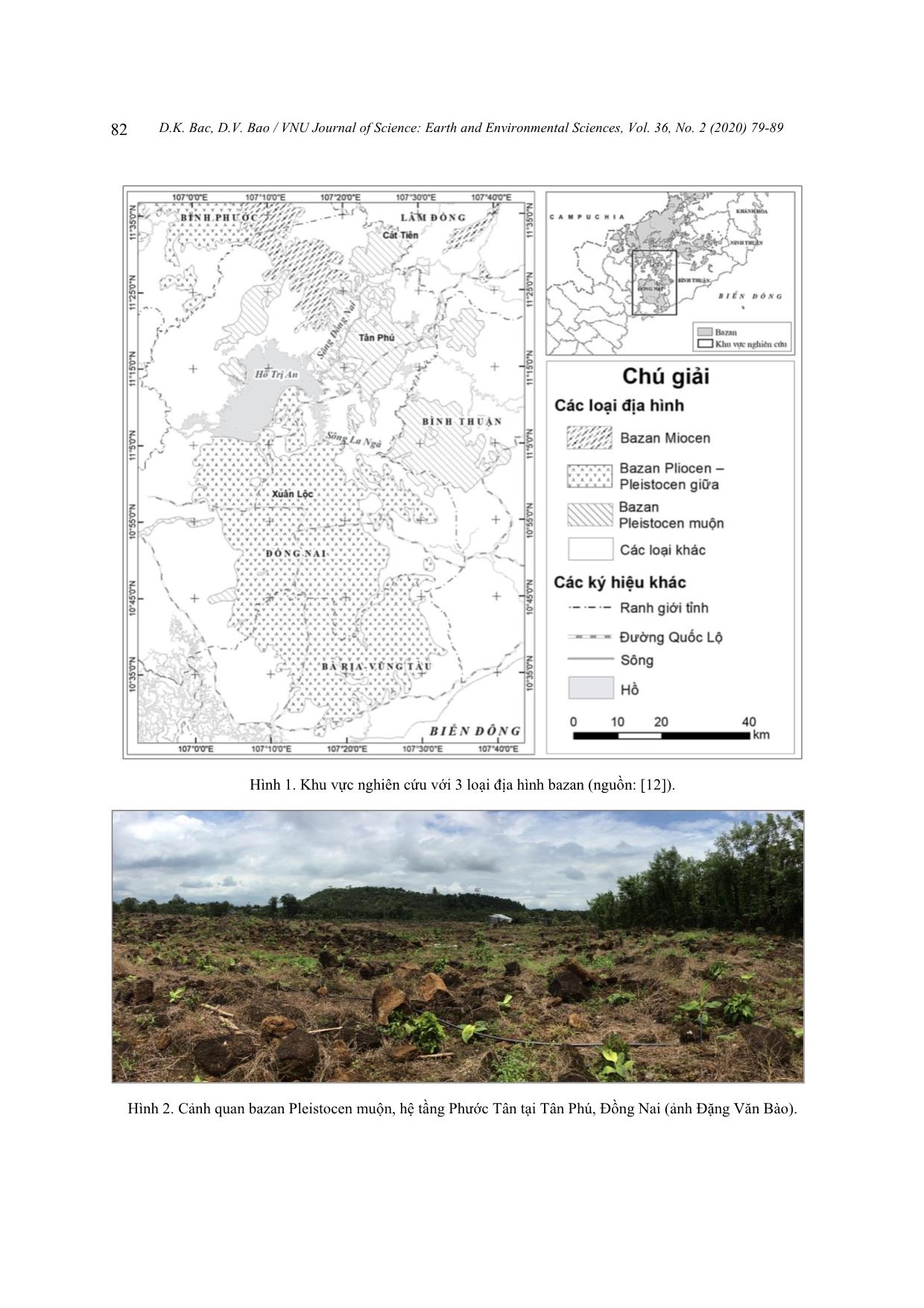 Phân tích các yếu tố sinh-Địa-hóa trong mối liên quan với xu hướng sử dụng đất trên địa hình bazan khu vực Đồng Nai và phụ cận trang 4