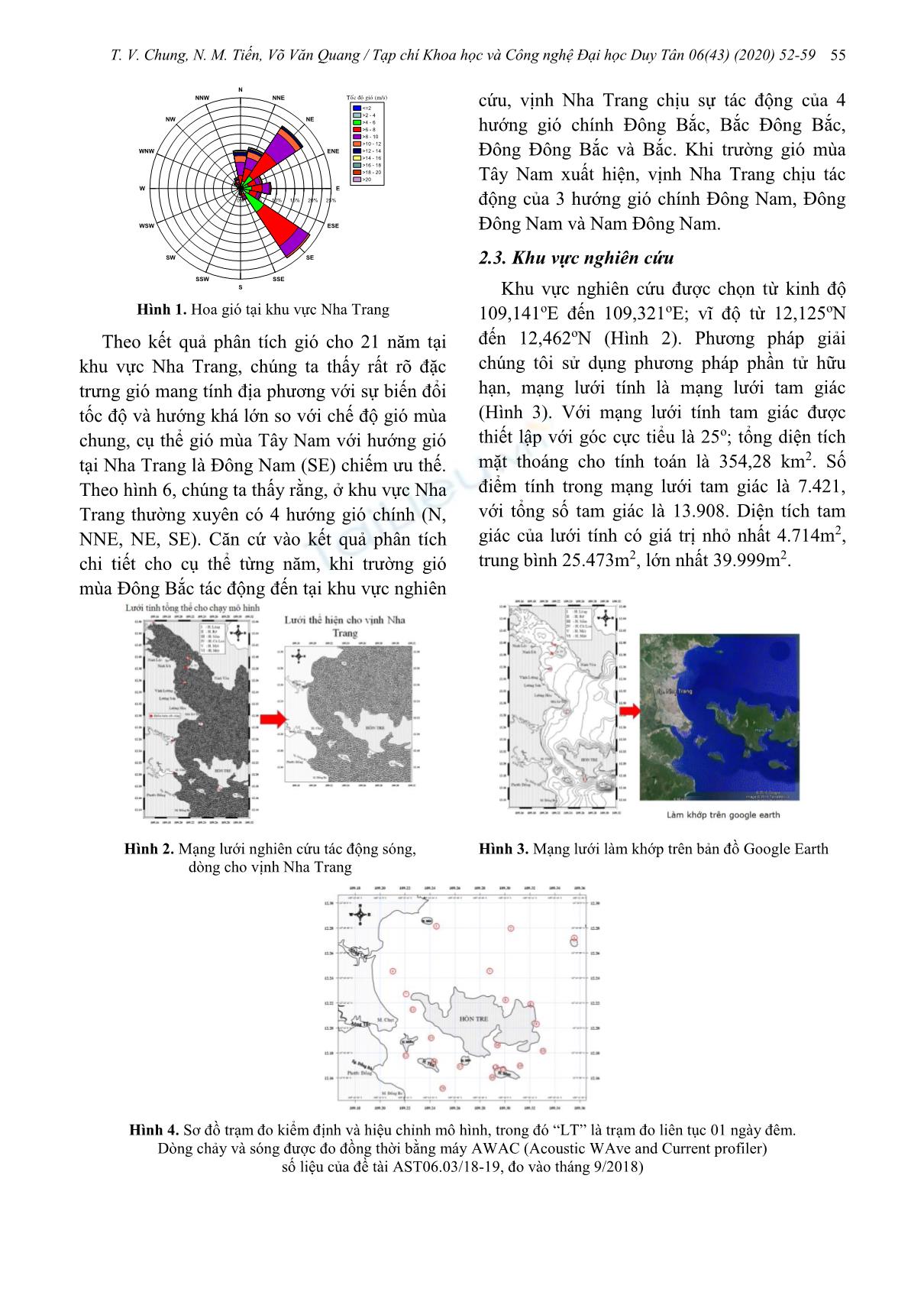 Phát triển mô hình sóng-dòng qua cặp mô hình FEM và SWAN tại vịnh Nha Trang trang 4