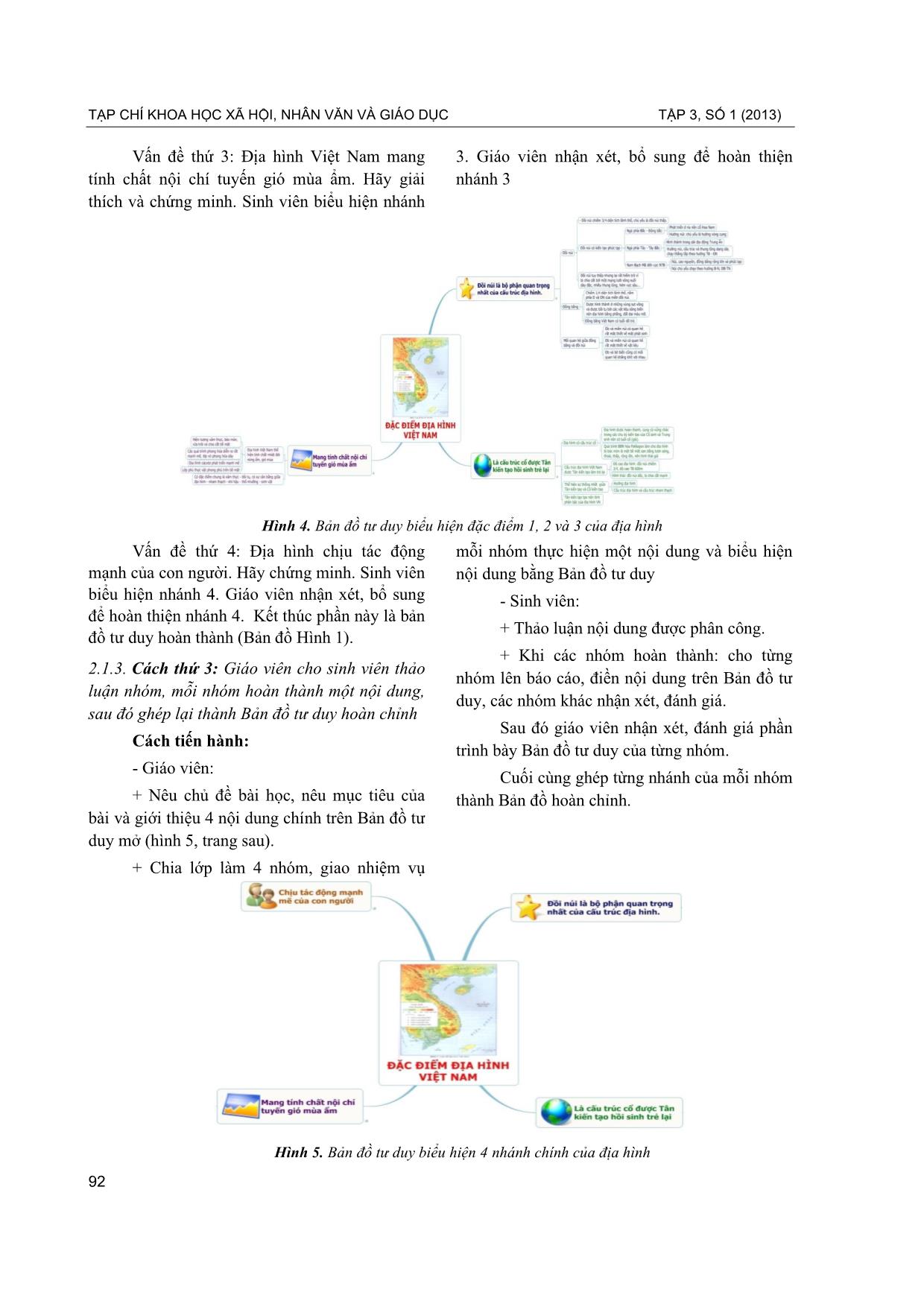 Phương pháp sử dụng bản đồ tư duy trong dạy học các học phần địa lí tự nhiên Việt Nam ở khoa Địa lí, trường đại học sư phạm - ĐHĐN trang 4