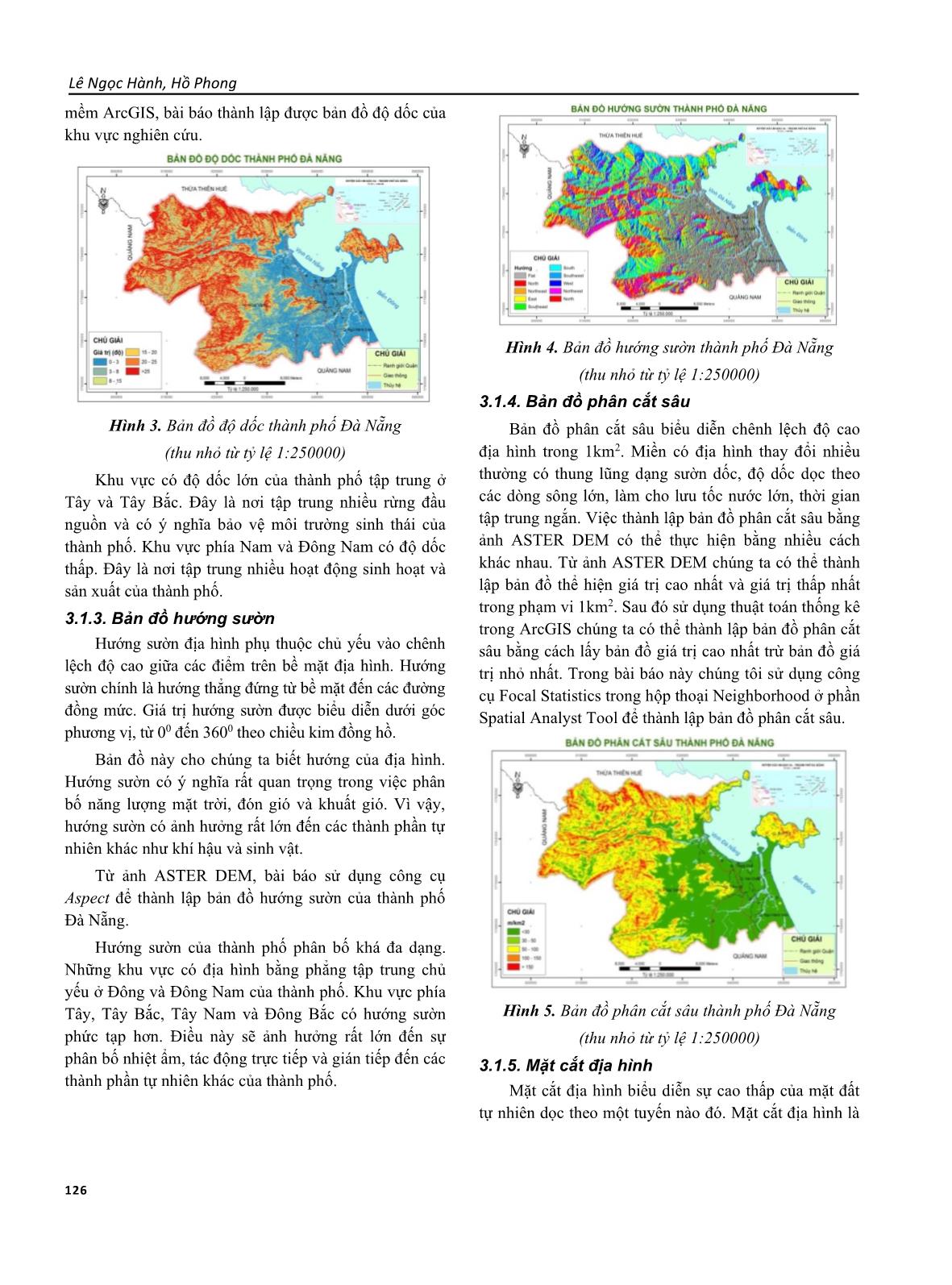 Phương pháp thành lập một số bản đồ địa mạo và thủy văn thành phố Đà Nẵng bằng ảnh viễn thám phục vụ dạy học và nghiên cứu trang 3