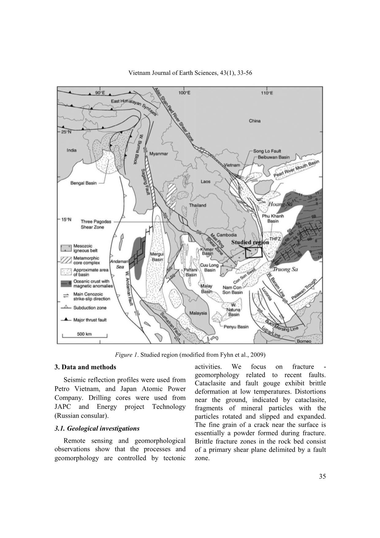 Pliocene - Present tectonics and strain rate in Ninh Thuan region and surrounding continental shelf trang 3