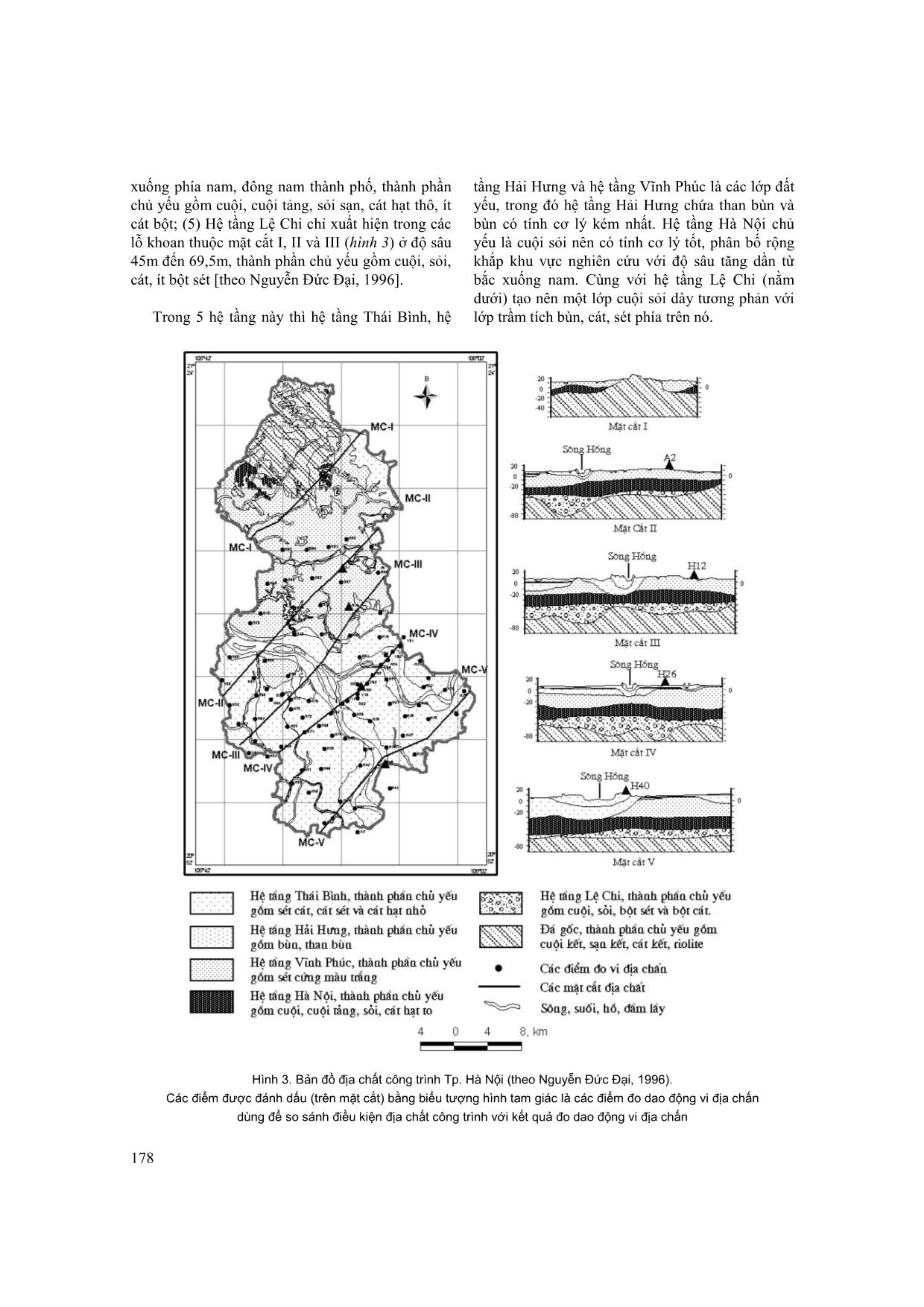 Sơ đồ vi phân vùng động đất thành phố Hà Nội trên cơ sở các kết quả đo dao động vi địa chấn trang 4