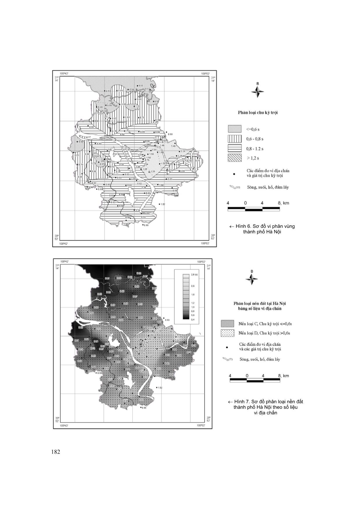 Sơ đồ vi phân vùng động đất thành phố Hà Nội trên cơ sở các kết quả đo dao động vi địa chấn trang 8