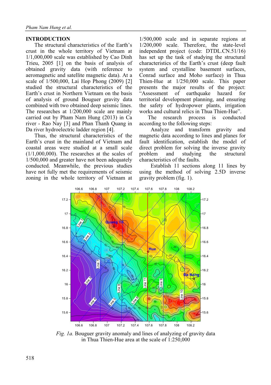 Study on structure of the Earth’s crust in Thua Thien-Hue province and adjacent areas by using gravity and magnetic data in combination trang 2