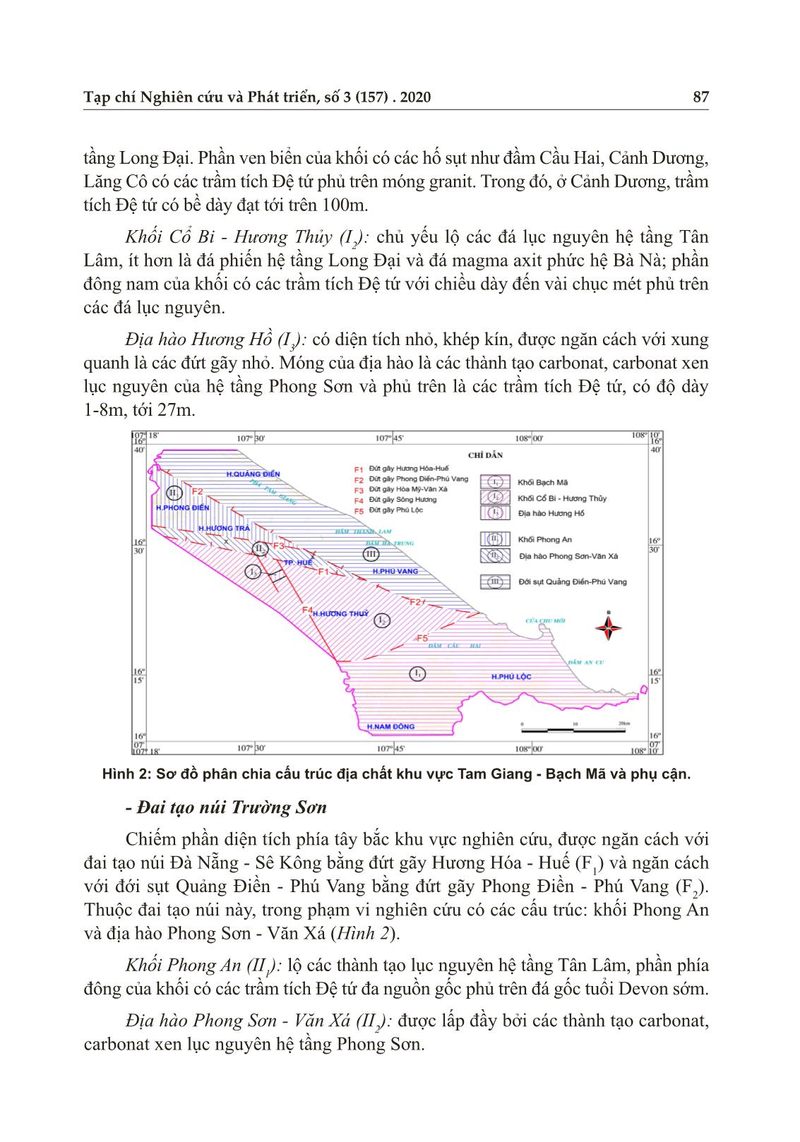 Sự đa dạng về địa chất, địa mạo và sinh học vùng Tam Giang - Bạch mã: cơ sở xây dựng công viên địa chất cho tỉnh Thừa Thiên Huế trang 4