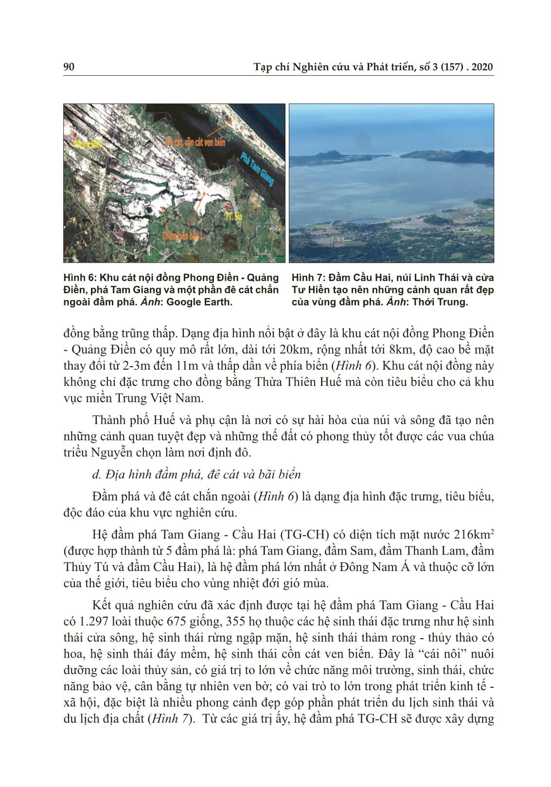 Sự đa dạng về địa chất, địa mạo và sinh học vùng Tam Giang - Bạch mã: cơ sở xây dựng công viên địa chất cho tỉnh Thừa Thiên Huế trang 7