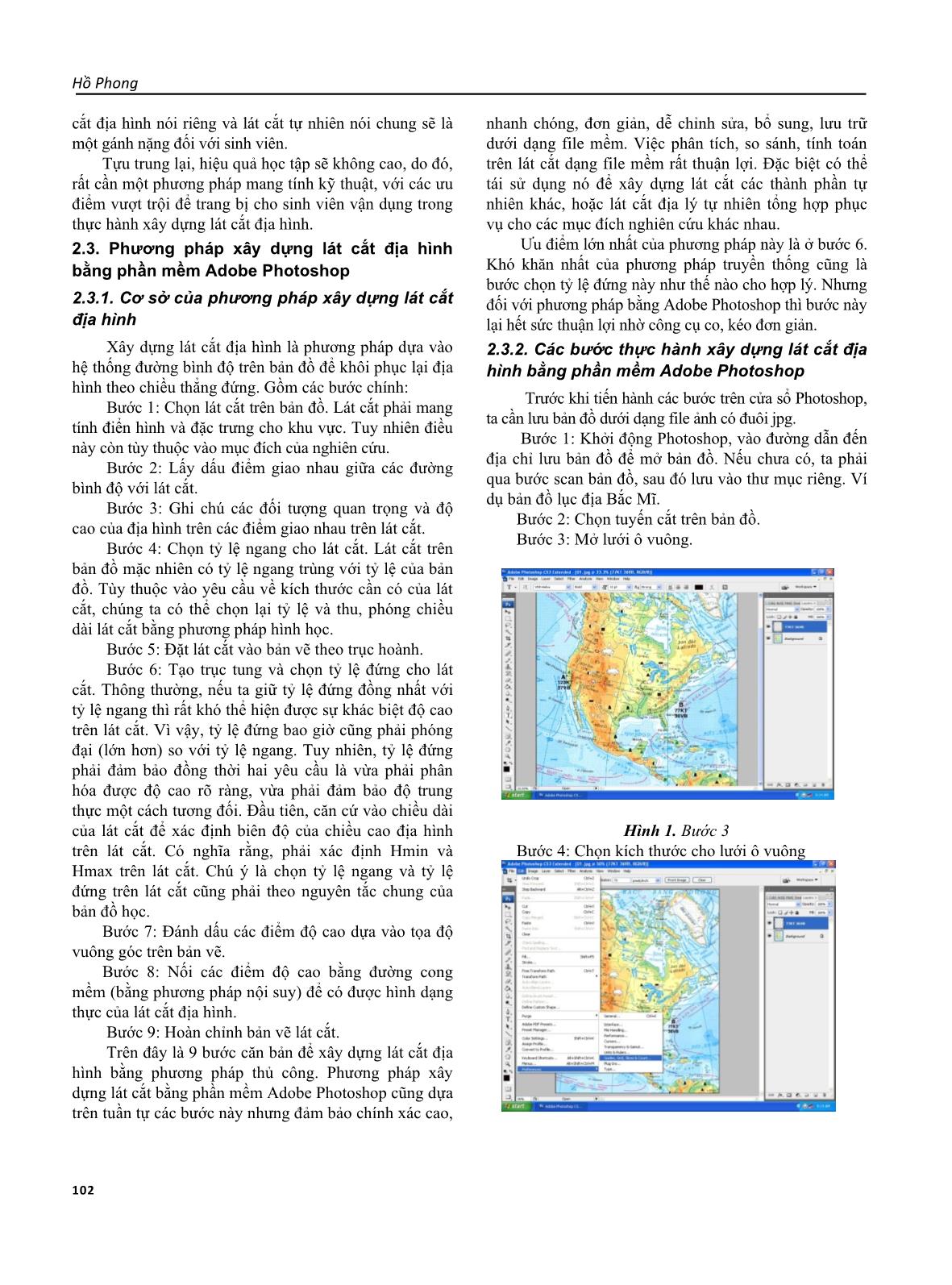 Sử dụng phần mềm Adobe Photoshop để xây dựng lát cắt địa hình trên bản đồ giấy, phục vụ việc học tập và nghiên cứu Địa lý tự nhiên trang 3