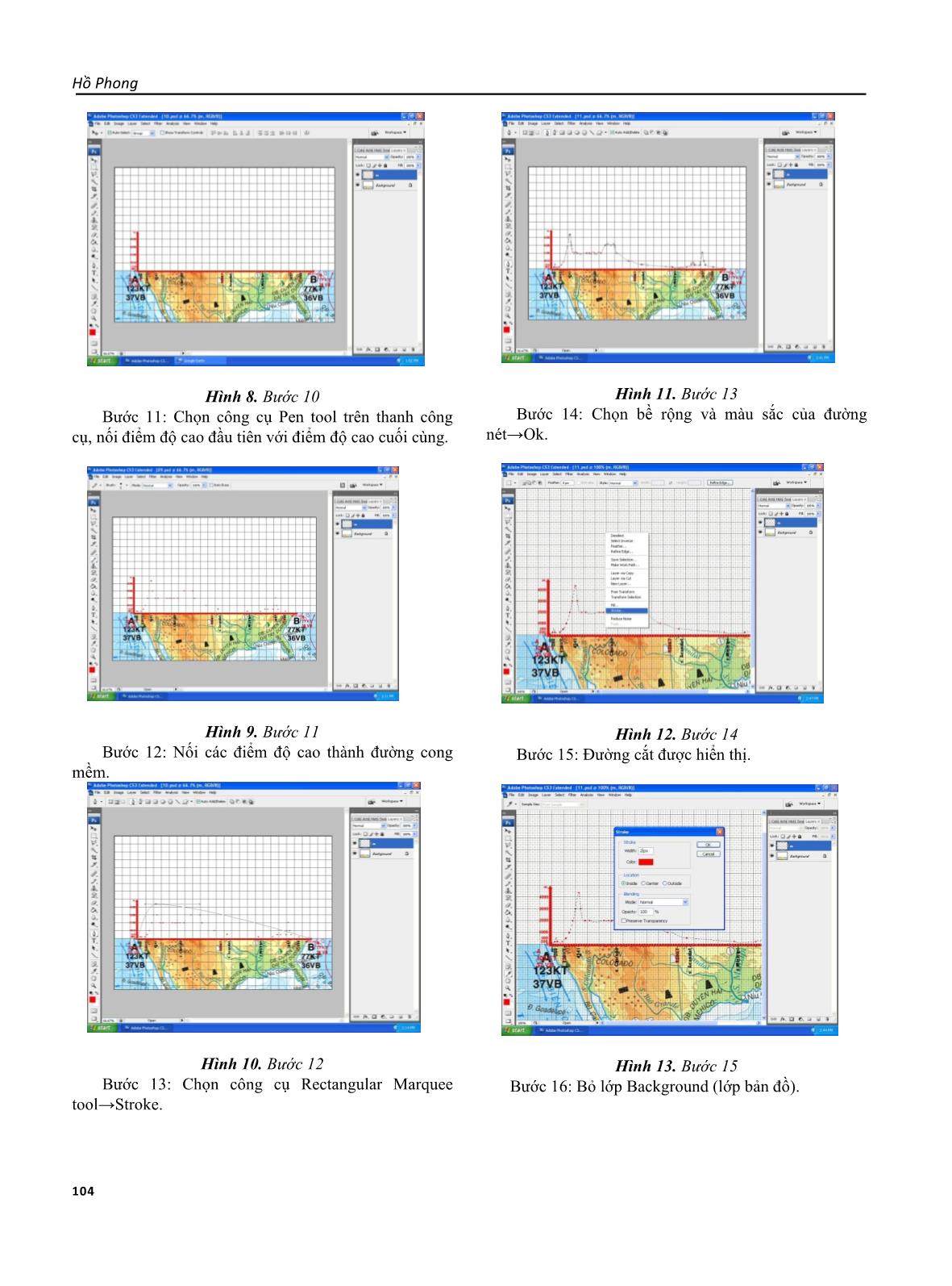 Sử dụng phần mềm Adobe Photoshop để xây dựng lát cắt địa hình trên bản đồ giấy, phục vụ việc học tập và nghiên cứu Địa lý tự nhiên trang 5