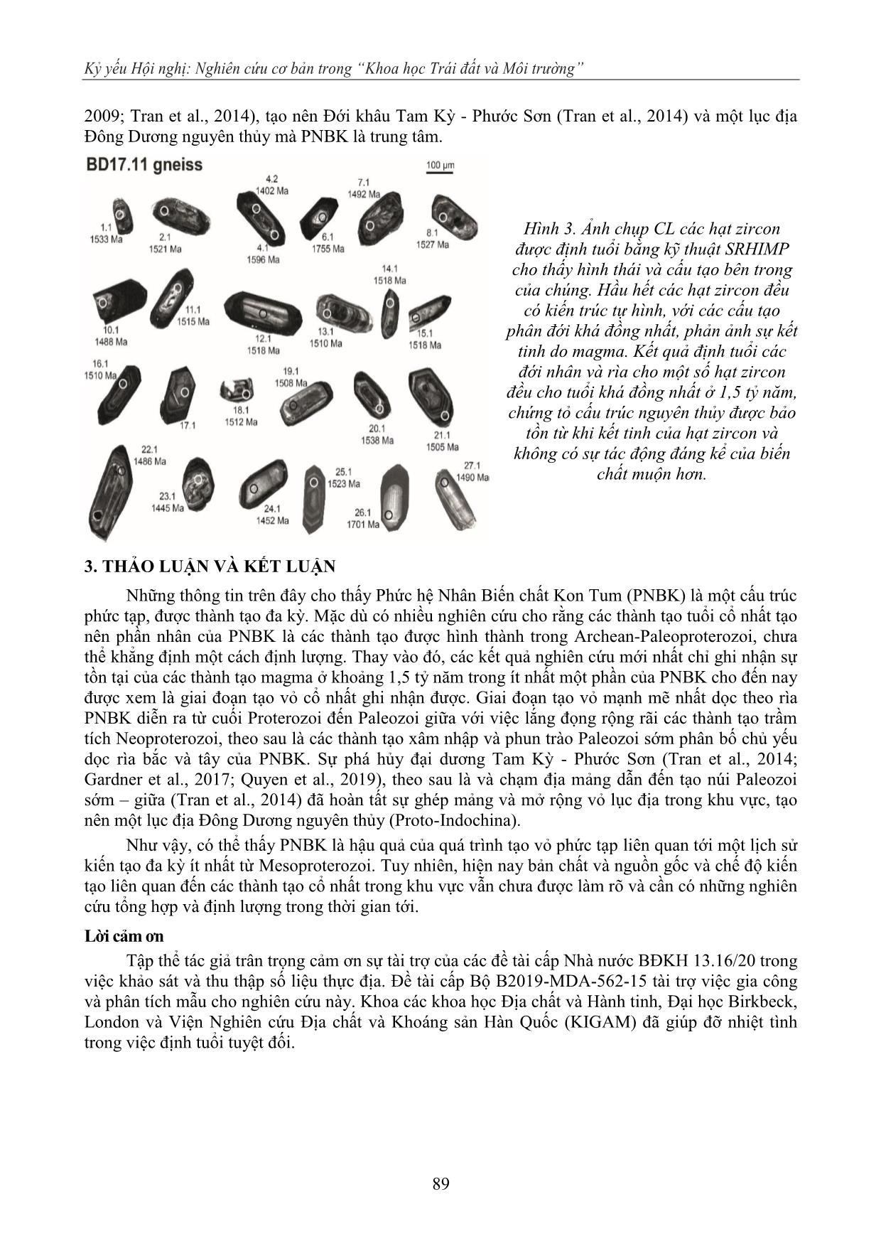 Sự tạo vỏ tiền Cambri trong phức hệ nhân biến chất Kon Tum (PNBK): bằng chứng và tồn tại cho một mô hình kiến tạo hiện đại trang 5