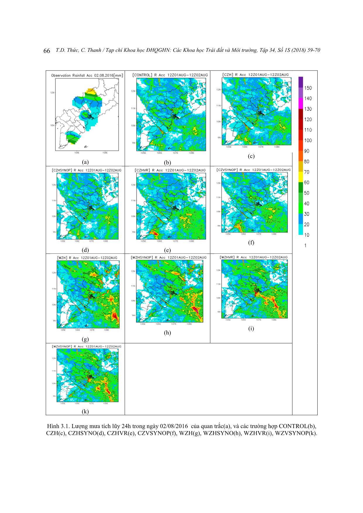 Thử nghiệm đồng hóa dữ liệu radar trong mô hình WRF để dự báo mưa lớn cho khu vực Thành phố Hồ Chí Minh trang 8