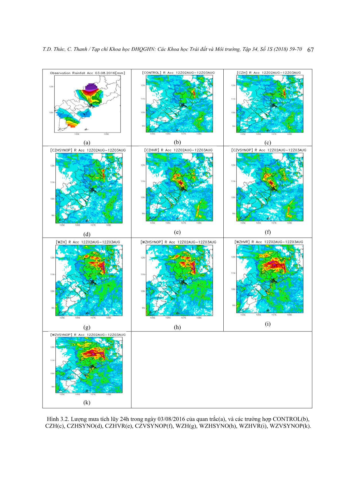 Thử nghiệm đồng hóa dữ liệu radar trong mô hình WRF để dự báo mưa lớn cho khu vực Thành phố Hồ Chí Minh trang 9