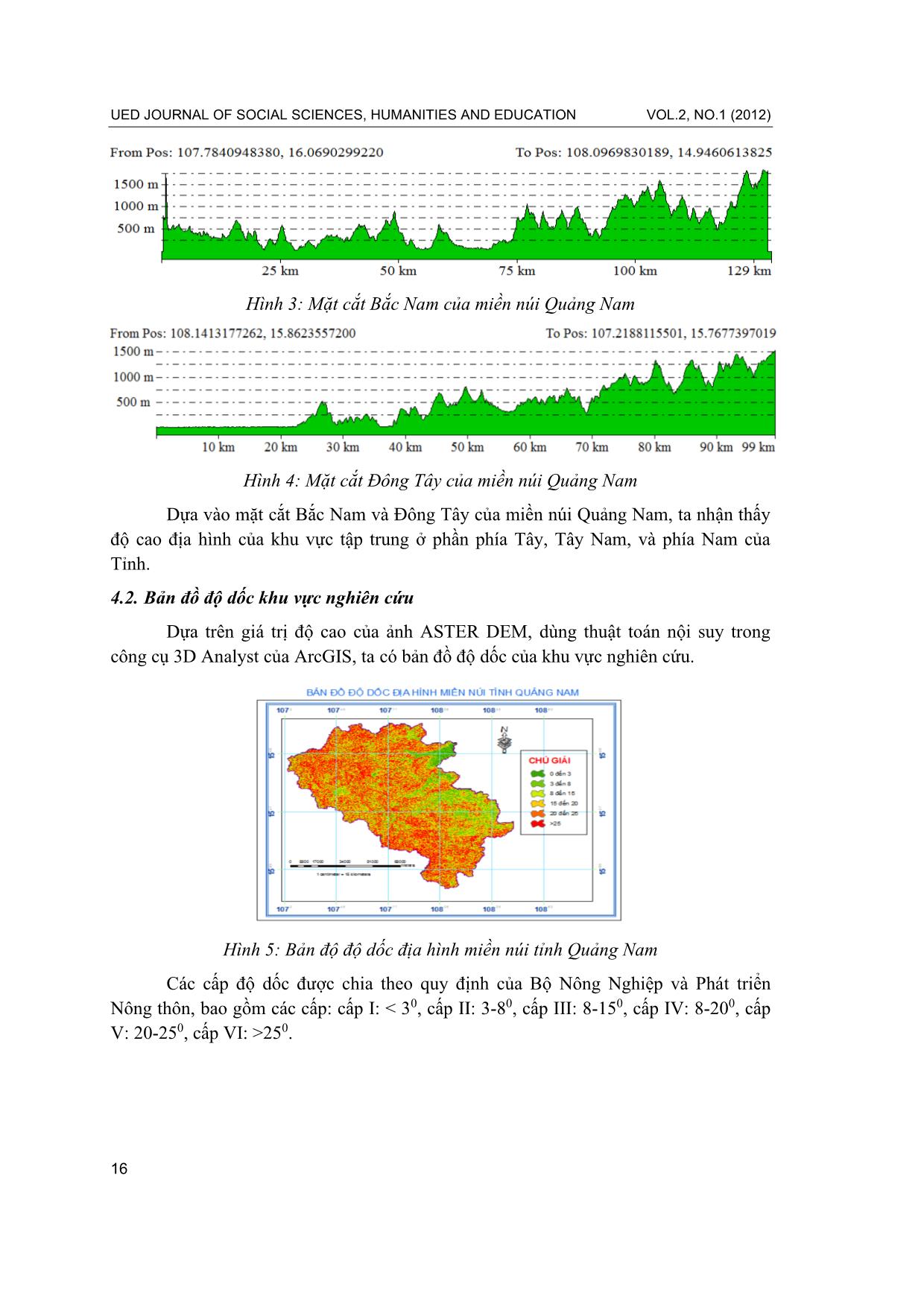 Ứng dụng ảnh aster dem thành lập một số bản đồ địa mạo trắc lượng hình thái khu vực miền núi Quảng Nam trang 5