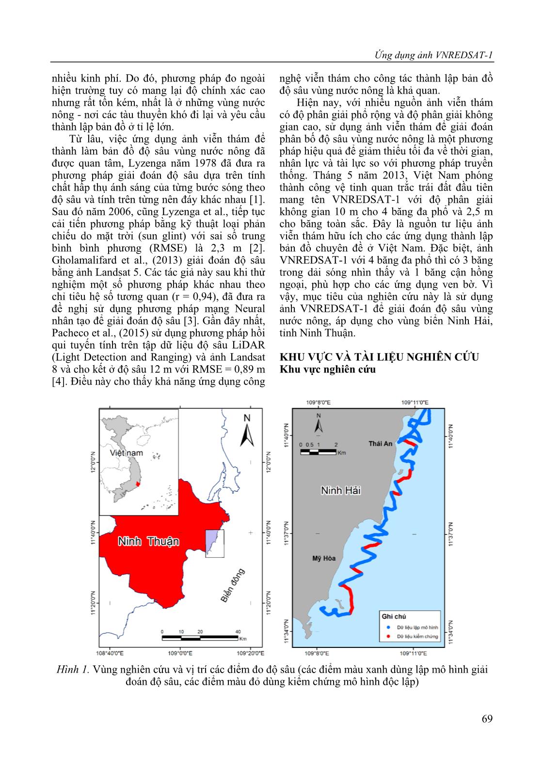 Bathymetry mapping using VNREDSAT-1 image: A case study in Ninh Hai coast, Ninh Thuan province of Vietnam trang 3