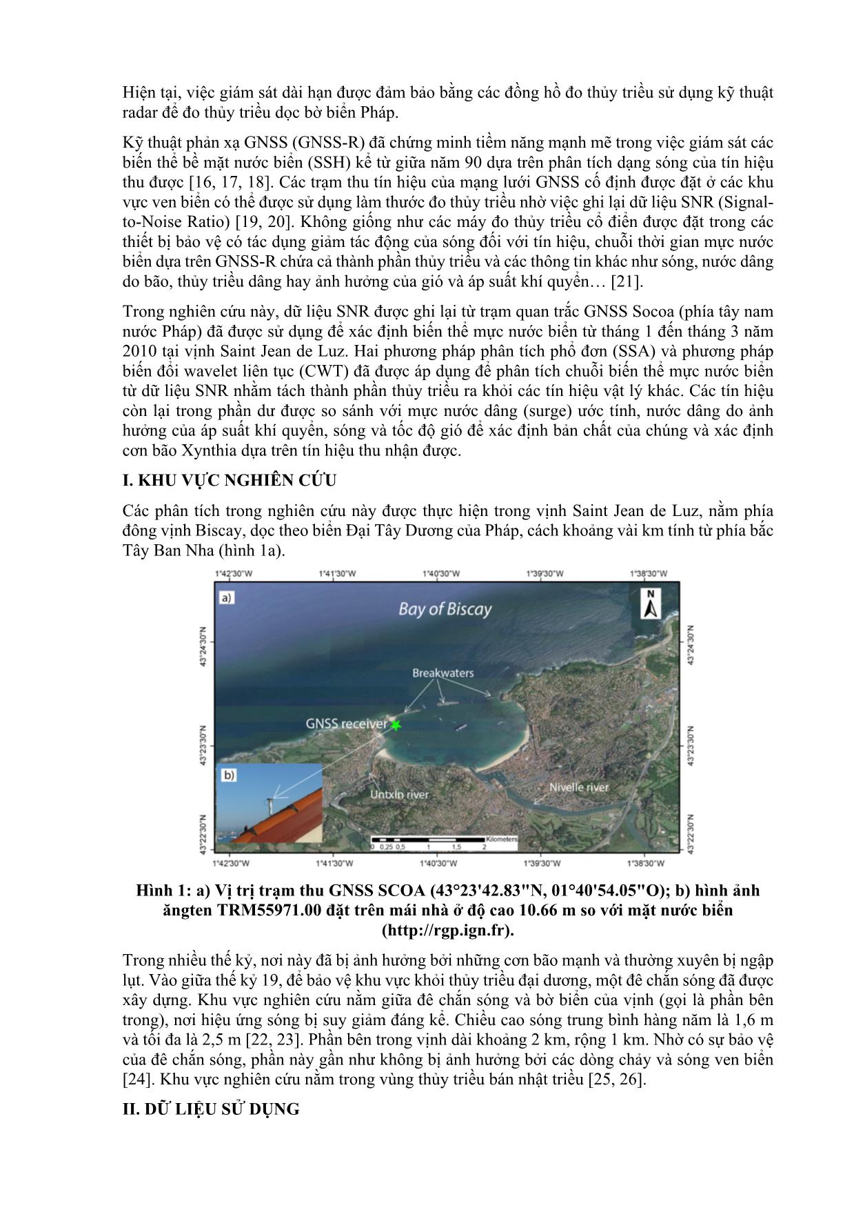Ứng dụng công nghệ GNSS-R (phản xạ GNSS) để phát hiện các sự kiện thủy văn cực đoan (ví dụ cơn bão Xynthia năm 2010 tại Pháp) trang 2