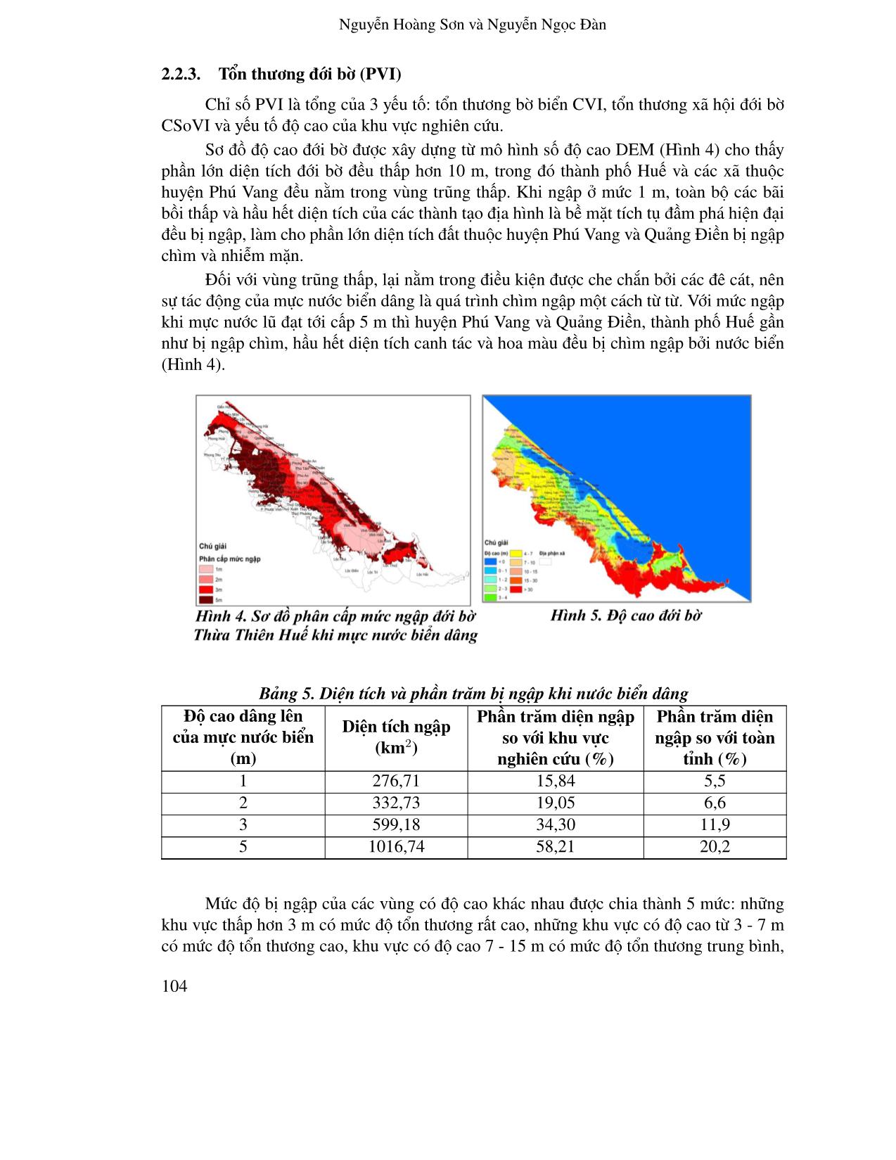 Ứng dụng GIS viễn thám và chỉ số tổn thương bờ biển nhằm đánh giá nguy cơ tổn thương đới bờ tỉnh Thừa Thiên Huế dưới ảnh hưởng của nước biển dâng trang 8