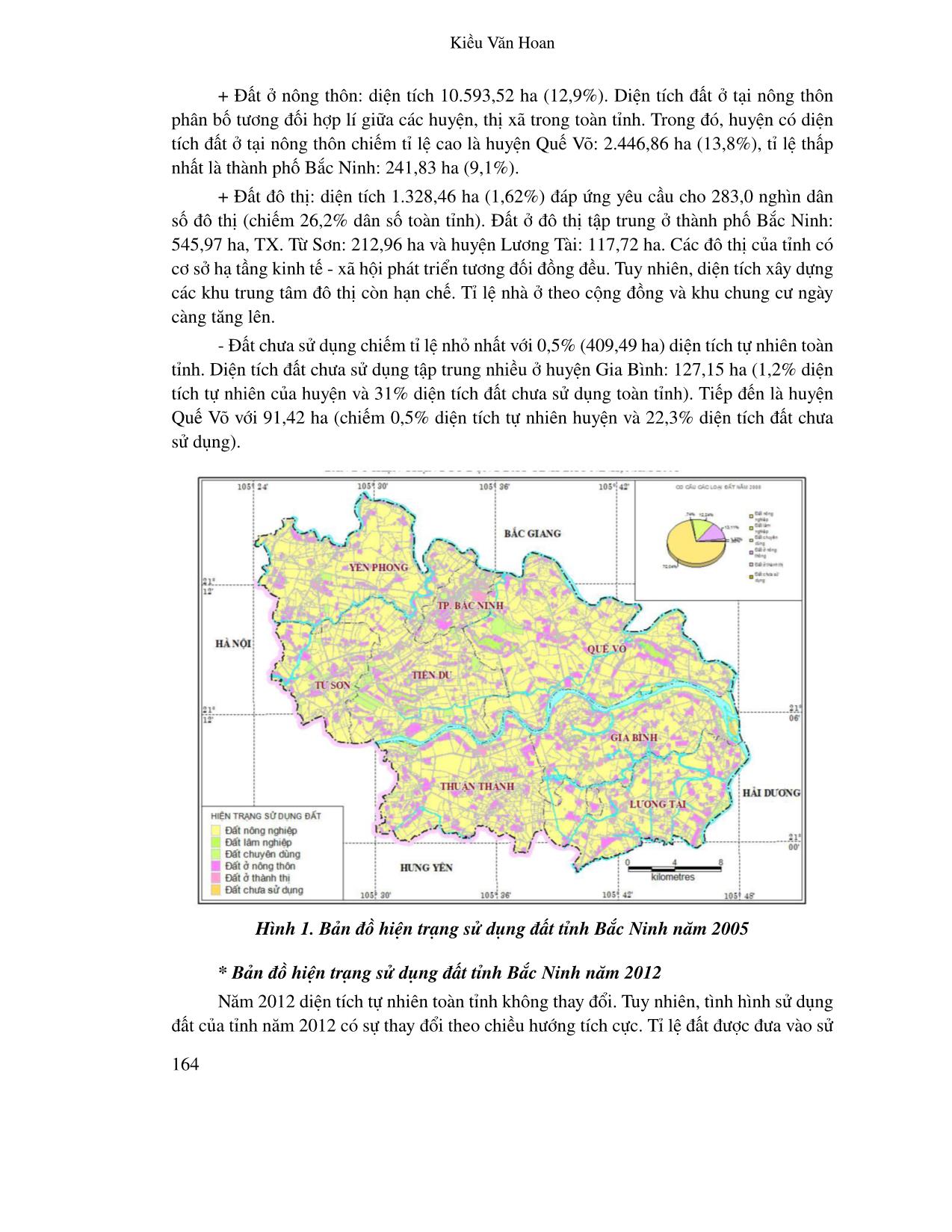 Ứng dụng hệ thống thông tin Địa lí đánh giá biến động sử dụng đất tỉnh Bắc Ninh thời kỳ 2005 - 2012 trang 4