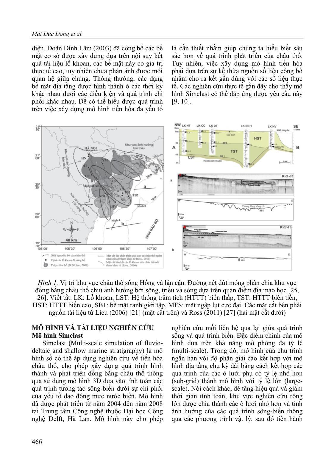 Ứng dụng mô hình số Simclast nghiên cứu sự phát triển của châu thổ sông Hồng giai đoạn Pleistocen muộn-Holocen trang 4