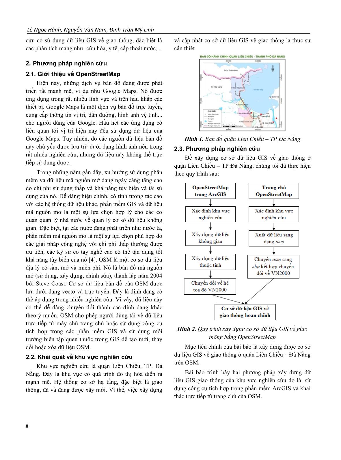 Ứng dụng OpenStreetMap để xây dựng cơ sở dữ liệu giao thông ở quận Liên Chiểu - Thành phố Đà Nẵng trang 2